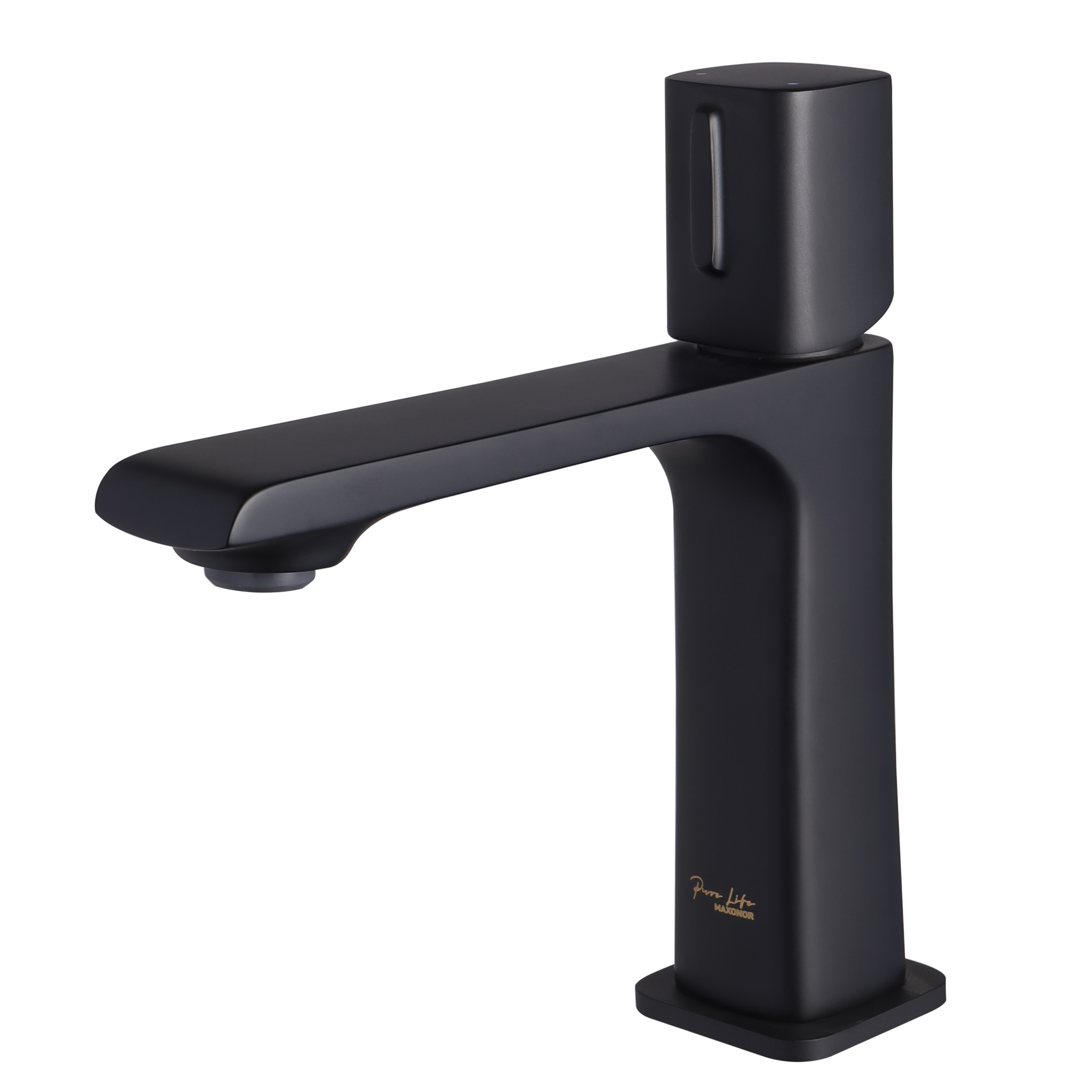 Изображение товара Смеситель для раковины Maxonor pure life Pl1089-7 однорычажный цвет черный