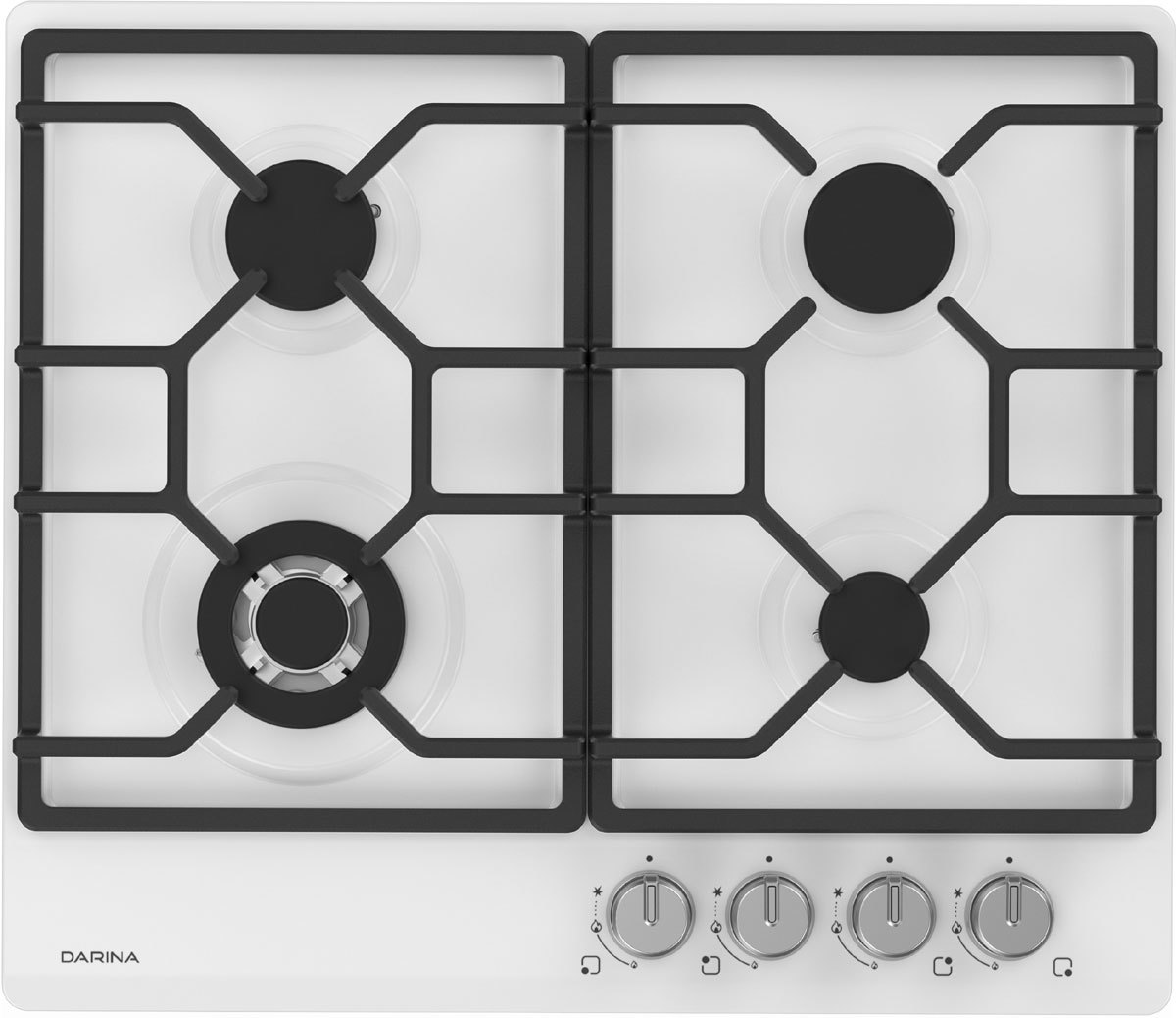 Изображение товара Газовая варочная панель Darina PL BGM341 08 1W 59 см 4 конфорки цвет белый