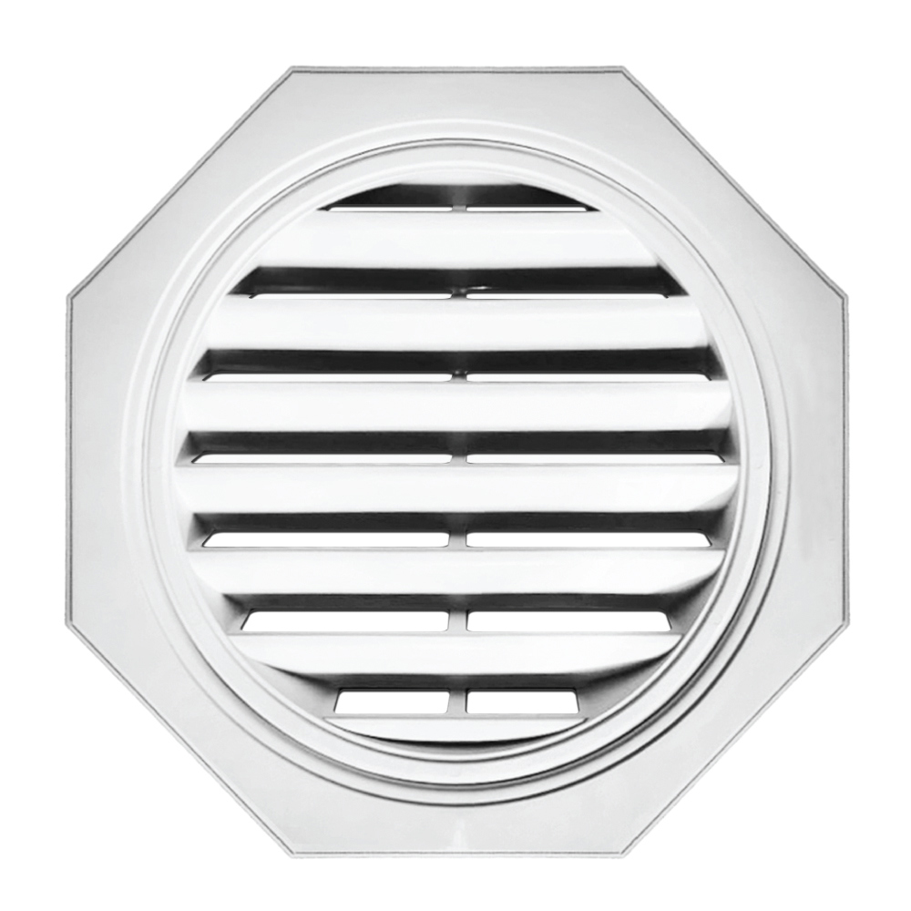 Изображение товара Решетка вентиляционная StopRain 550x550 белый пластик с москитной сеткой