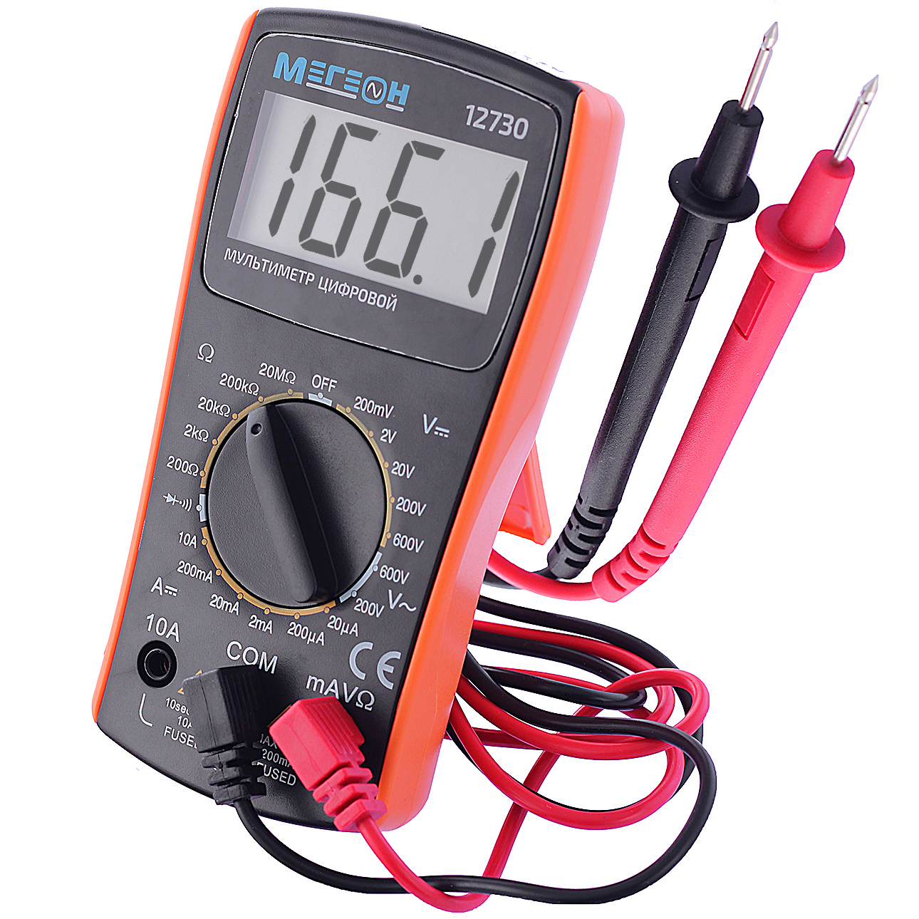 Изображение товара Цифровой мультиметр МЕГЕОН 12730 компактный измерительный прибор для бытовых и профессиональных зад