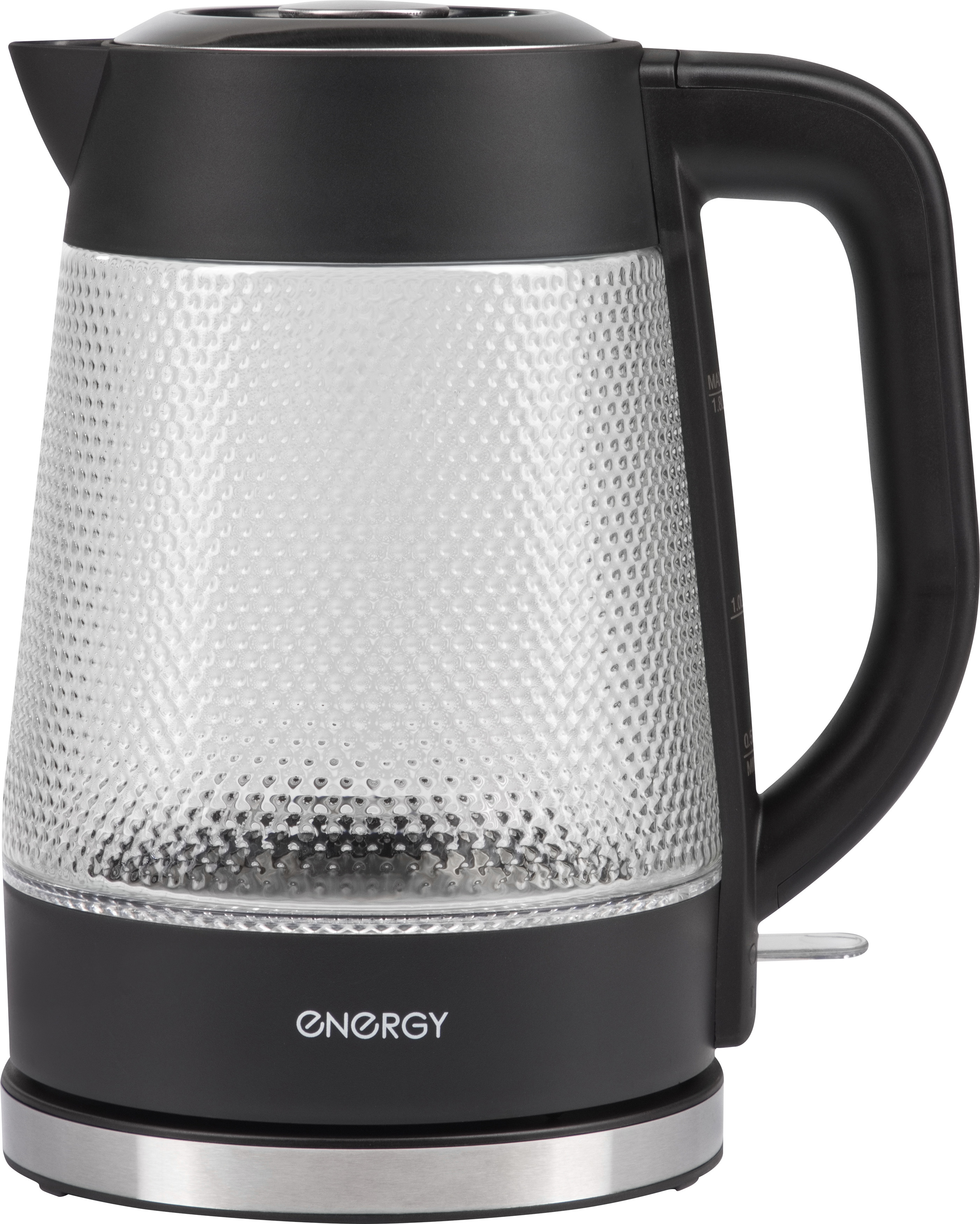 Изображение товара Электрический чайник Energy E-223 стекло 1.8 л черный автоматическое выключение