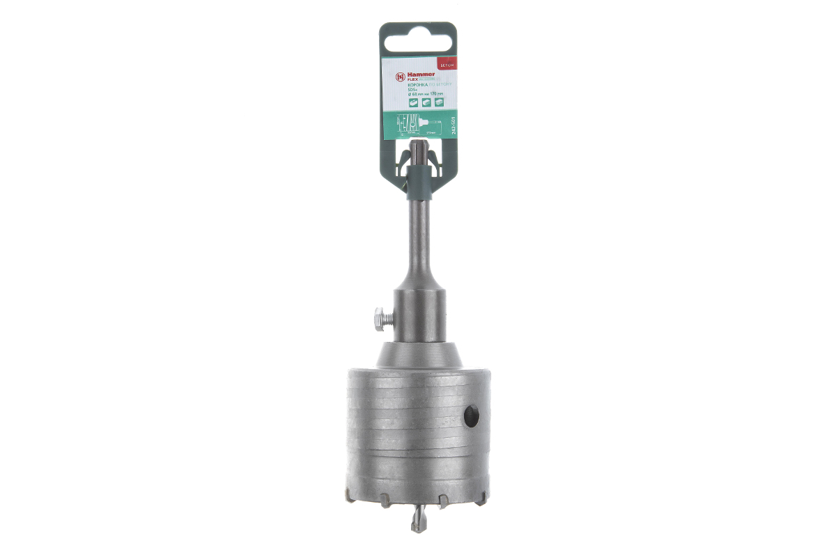 Изображение товара Коронка по бетону Hammer Flex 242-501 DC HD SDS+ 68mm с переходником