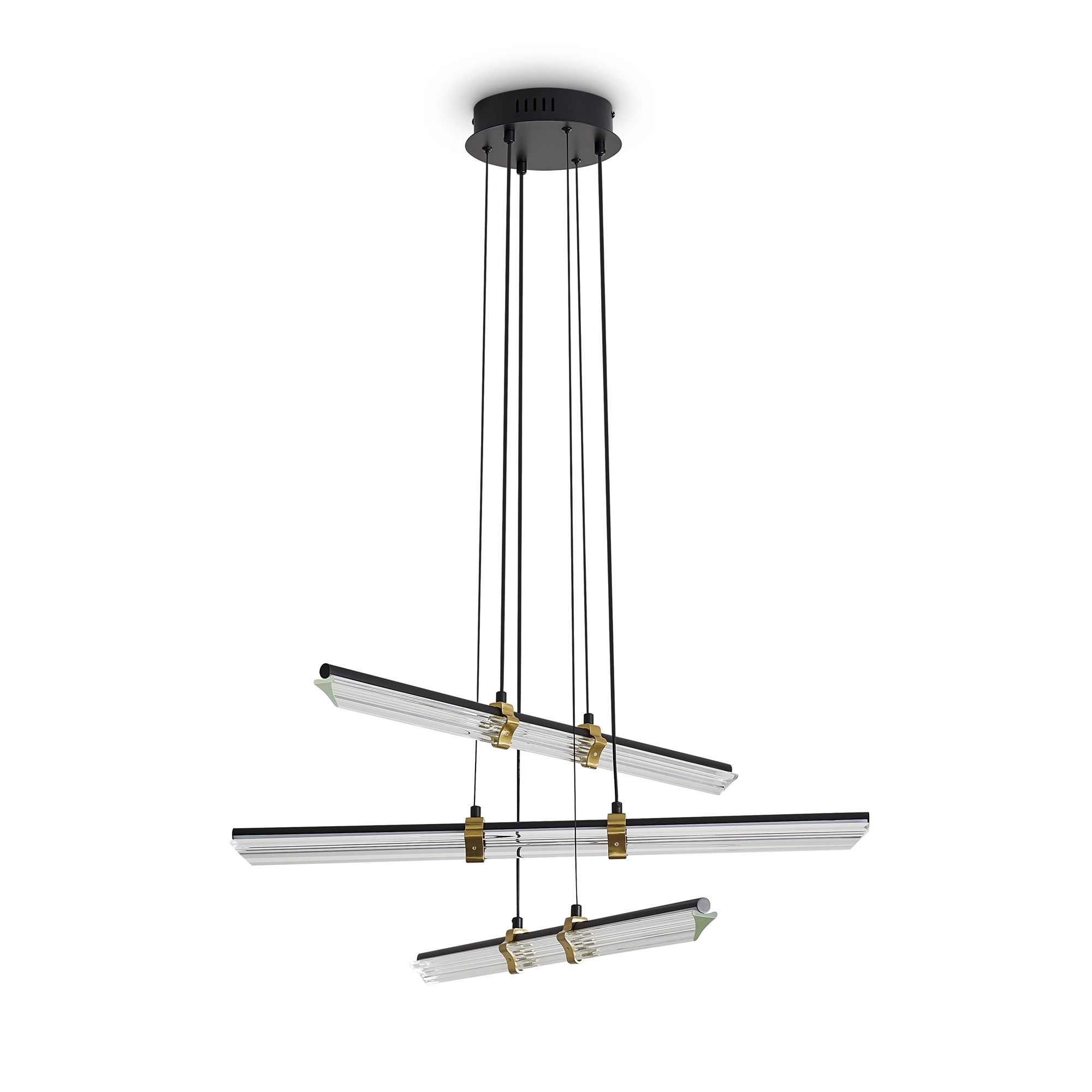 Изображение товара Светильник подвесной светодиодный Freya Brilliance Fr5557pl-l22b1 17.5 м² теплый белый (желтый) свет цвет черный