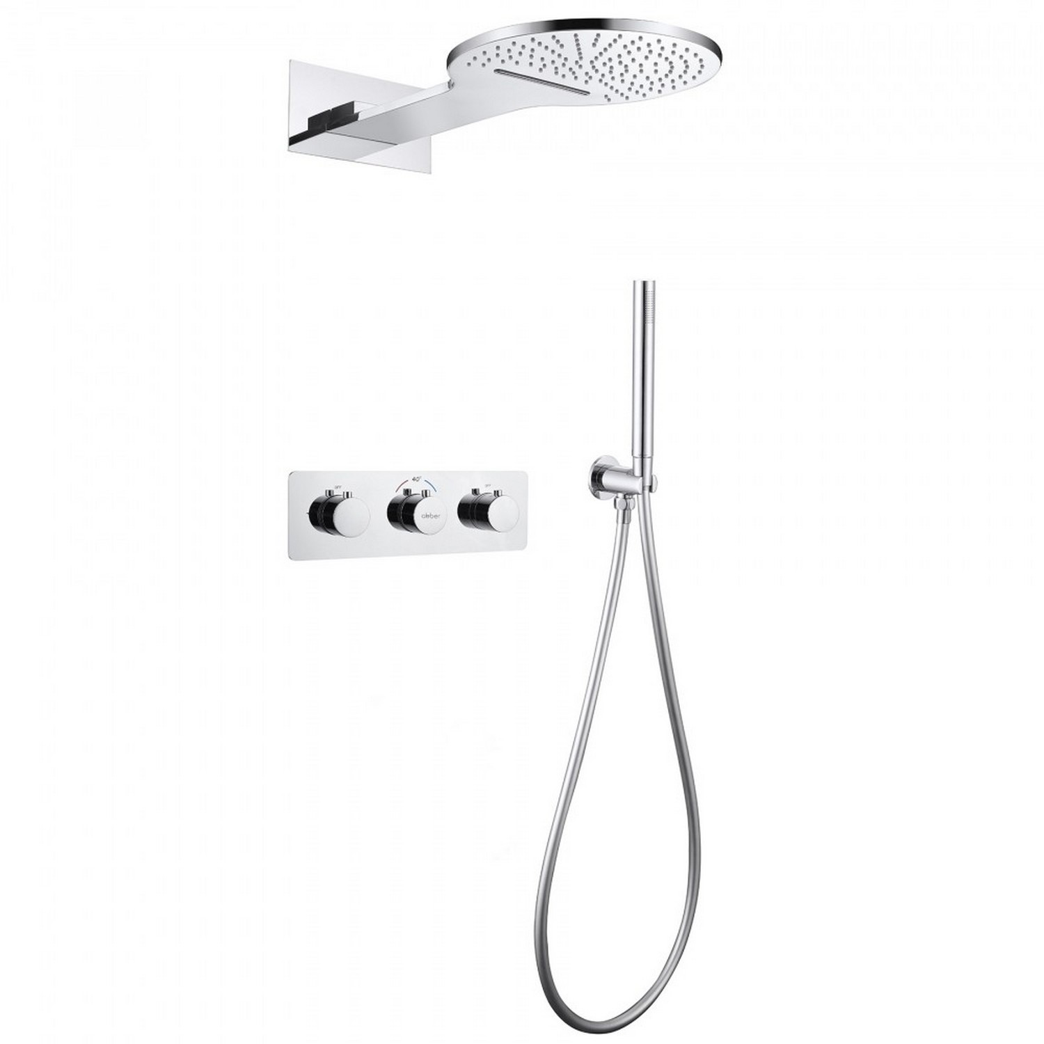 Изображение товара Душевая система Abber Wasser Kreis AF8151 скрытого монтажа без излива, термостат, хром
