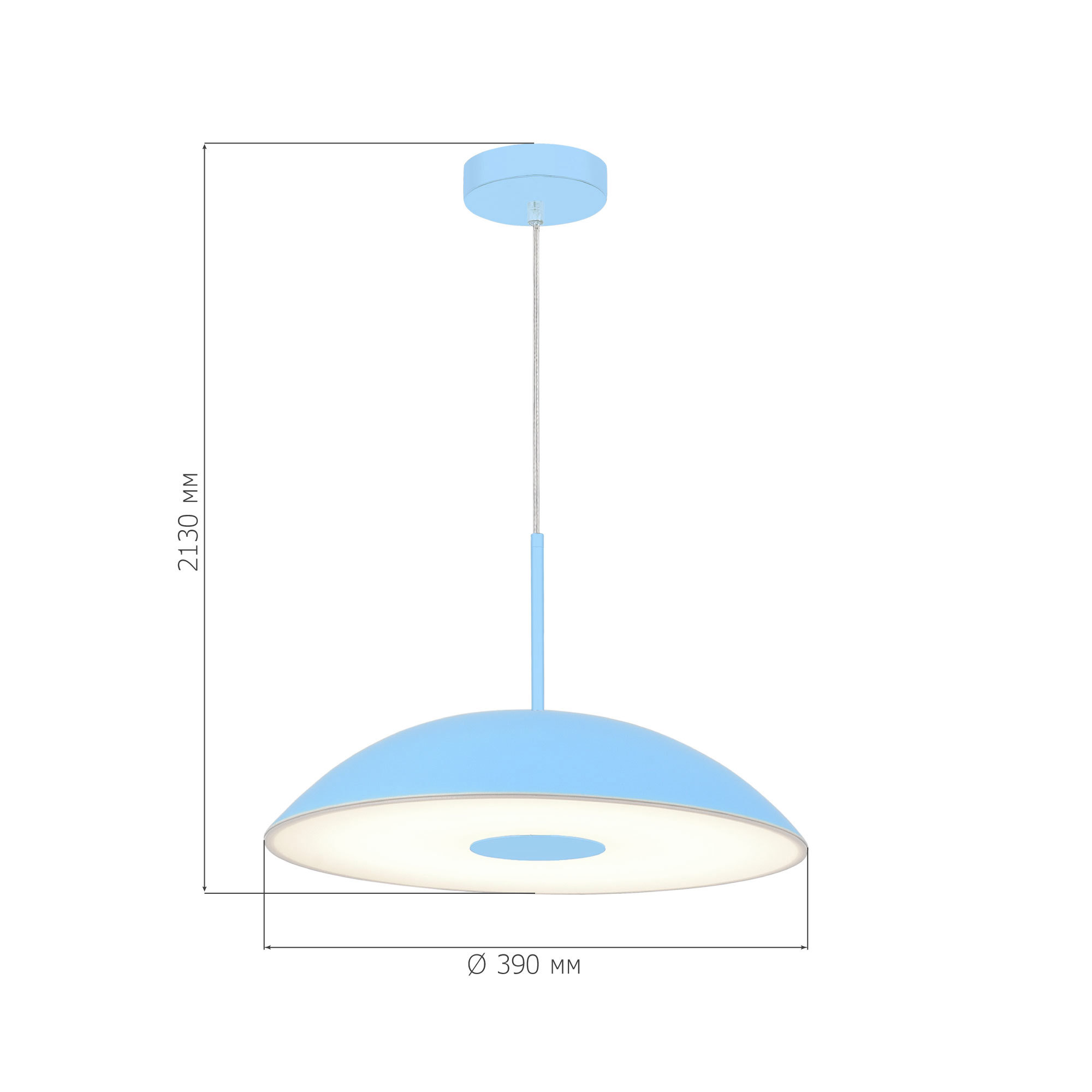 Изображение товара Светильник подвесной светодиодный St Luce Lid Sl6128.703.01 8 м² теплый белый (желтый) свет цвет голубой