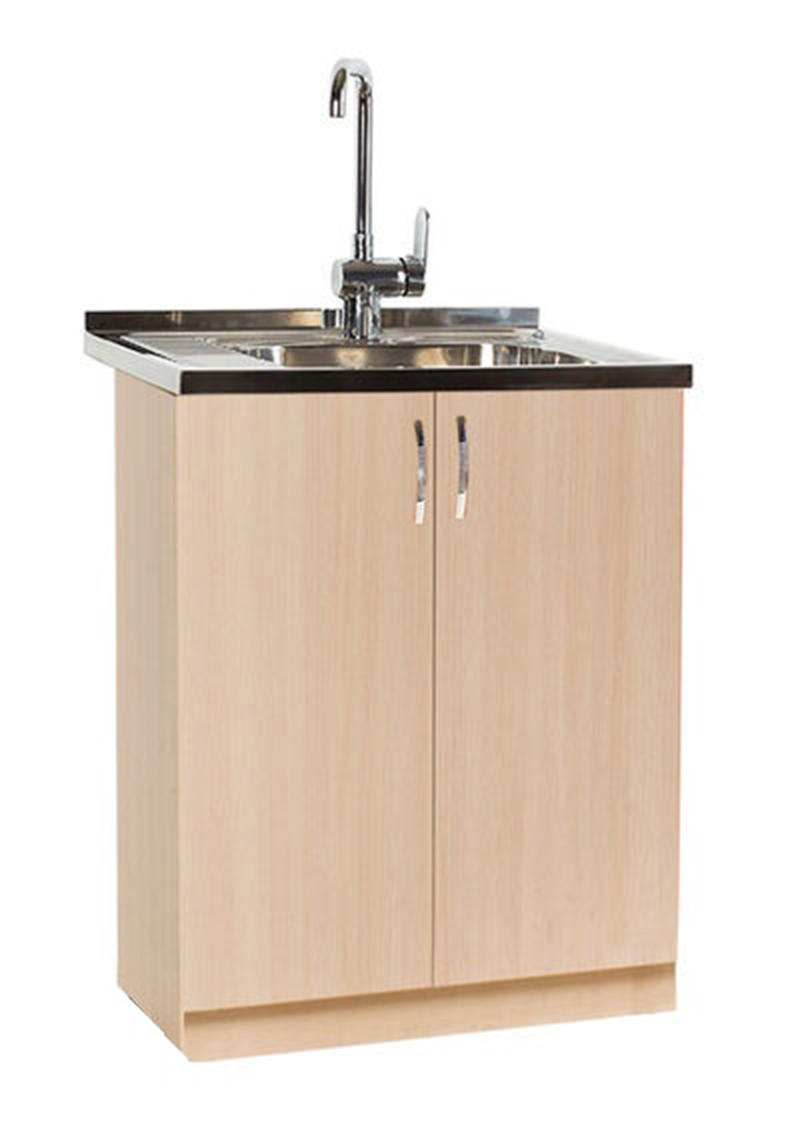 Изображение товара Напольный шкаф с гладкими фасадами Siriusline 2 дверный 60x80x60 см ЛДСП цвет светлый дуб Изображение товара Напольный шкаф с гладкими фасадами Siriusline 2 дверный 60x80x60 см ЛДСП цвет светлый дуб