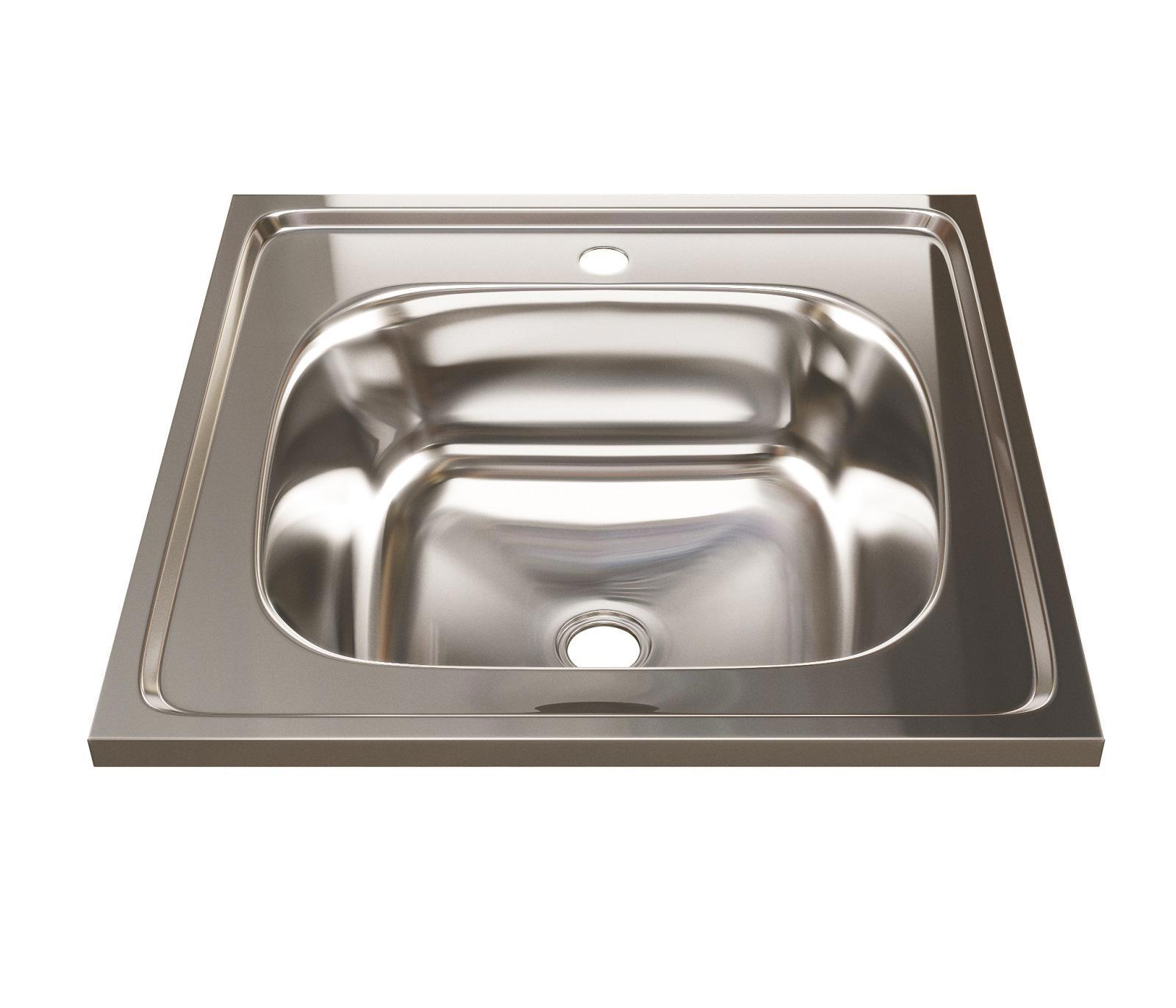 Изображение товара Накладная мойка Mixline 527965 50x50 см глубина чаши 16 см нержавеющая сталь цвет хром