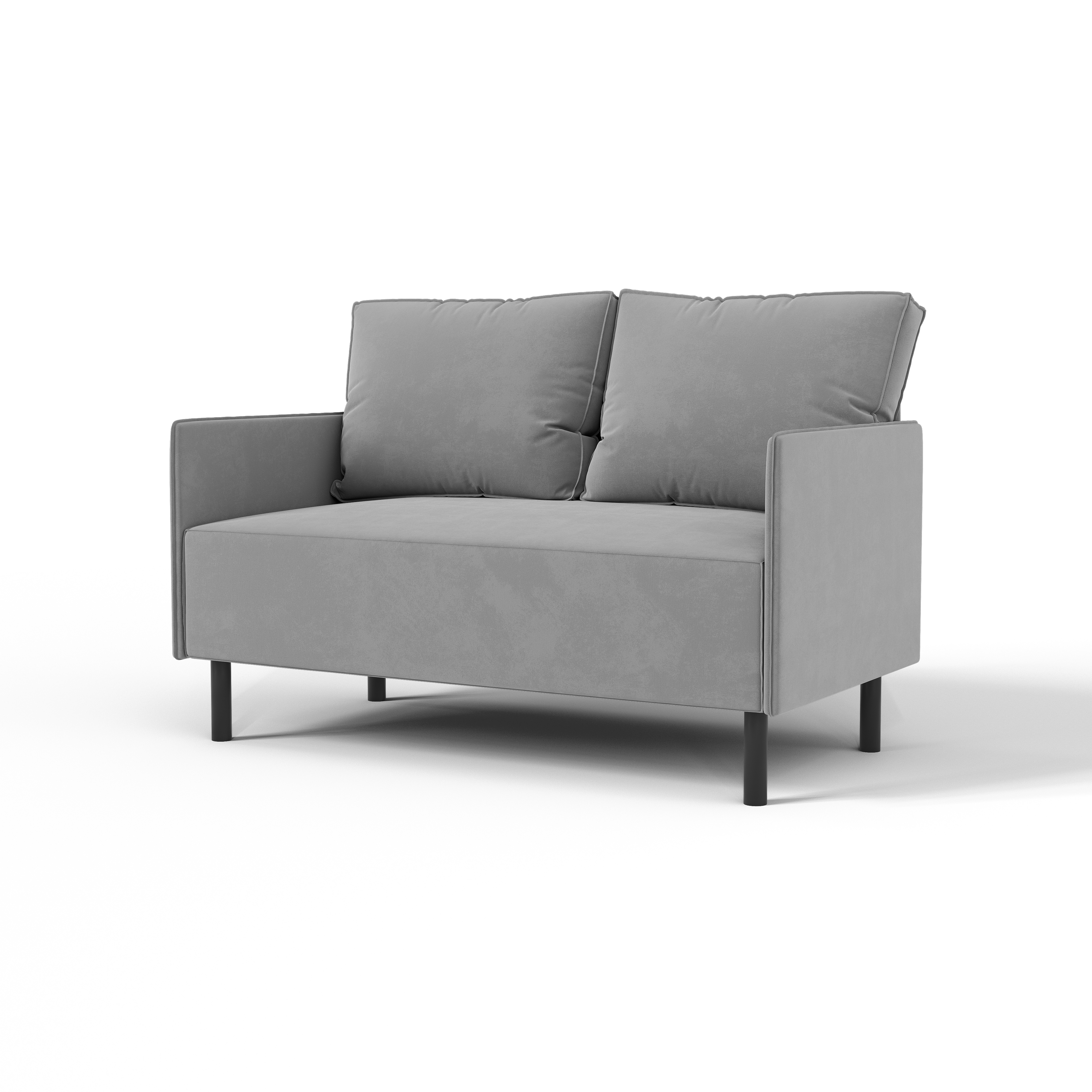 Изображение товара Диван Salon Tron Orion 117x82x66 см велюр серый стильный и комфортный