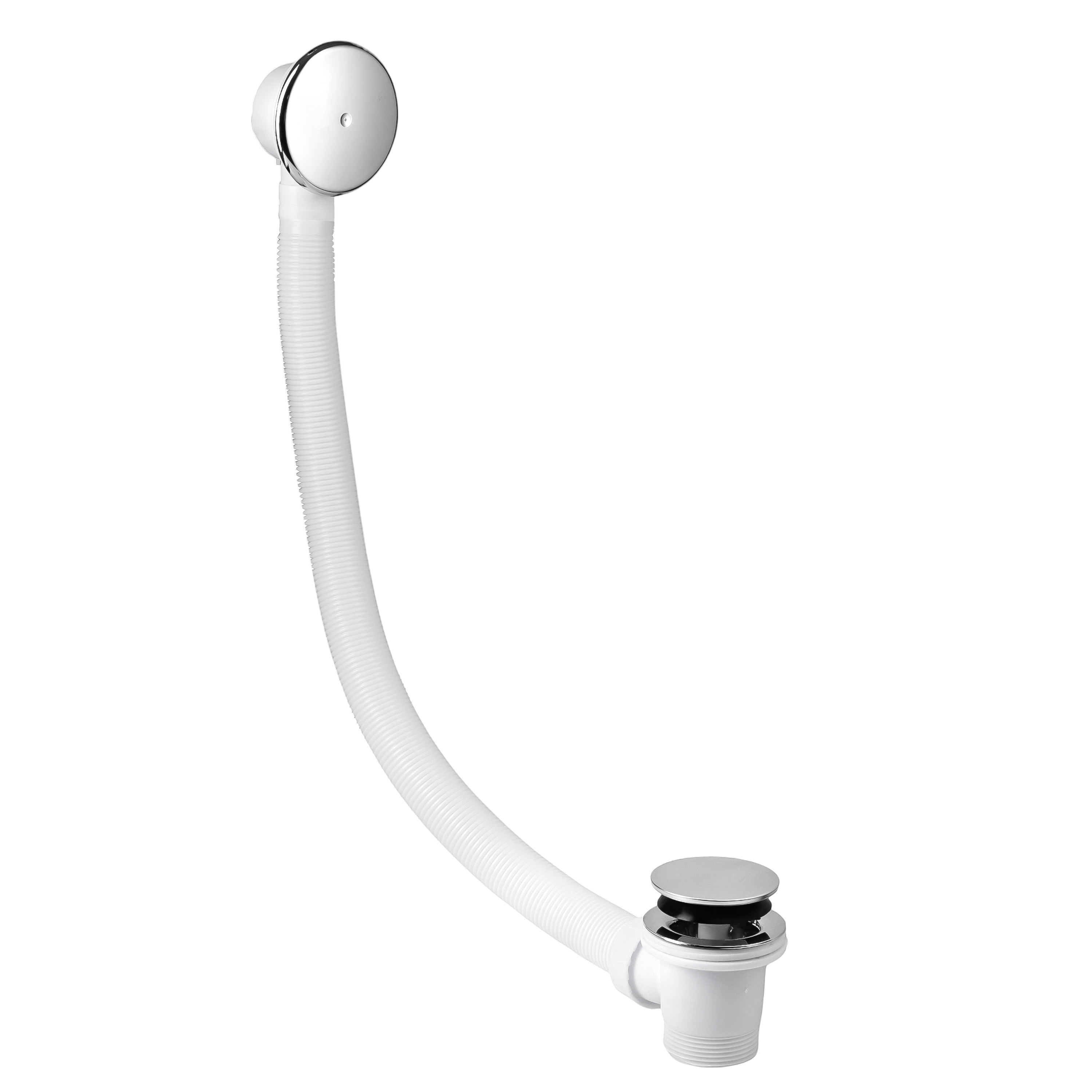 Изображение товара Сифон для ванны Do.korona D50 мм хром-белый DK-462