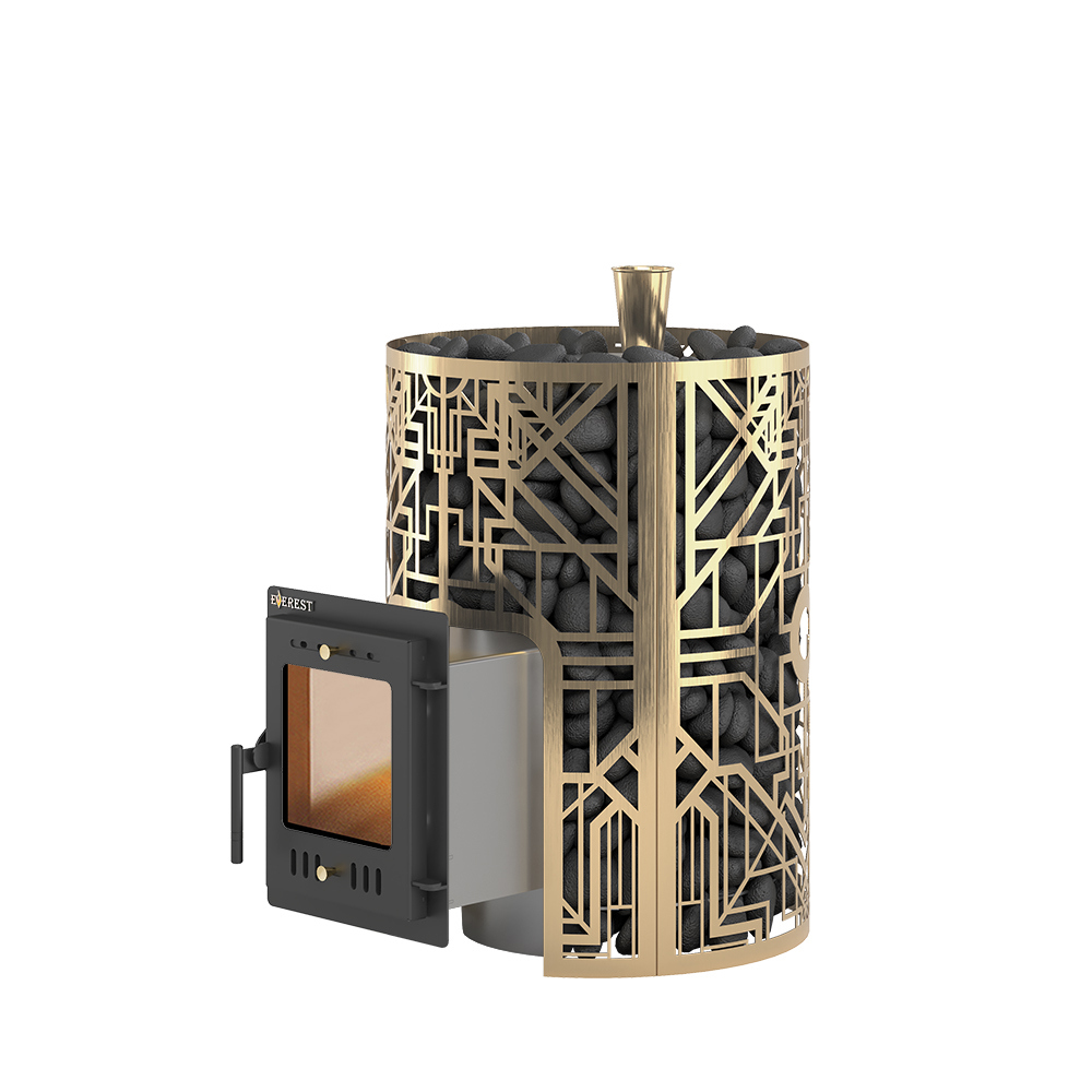 Изображение товара Печь банная дровяная Эверест Steam Master Galaxy 18 Inox GOLD Сонда для бани объемом 18 м³