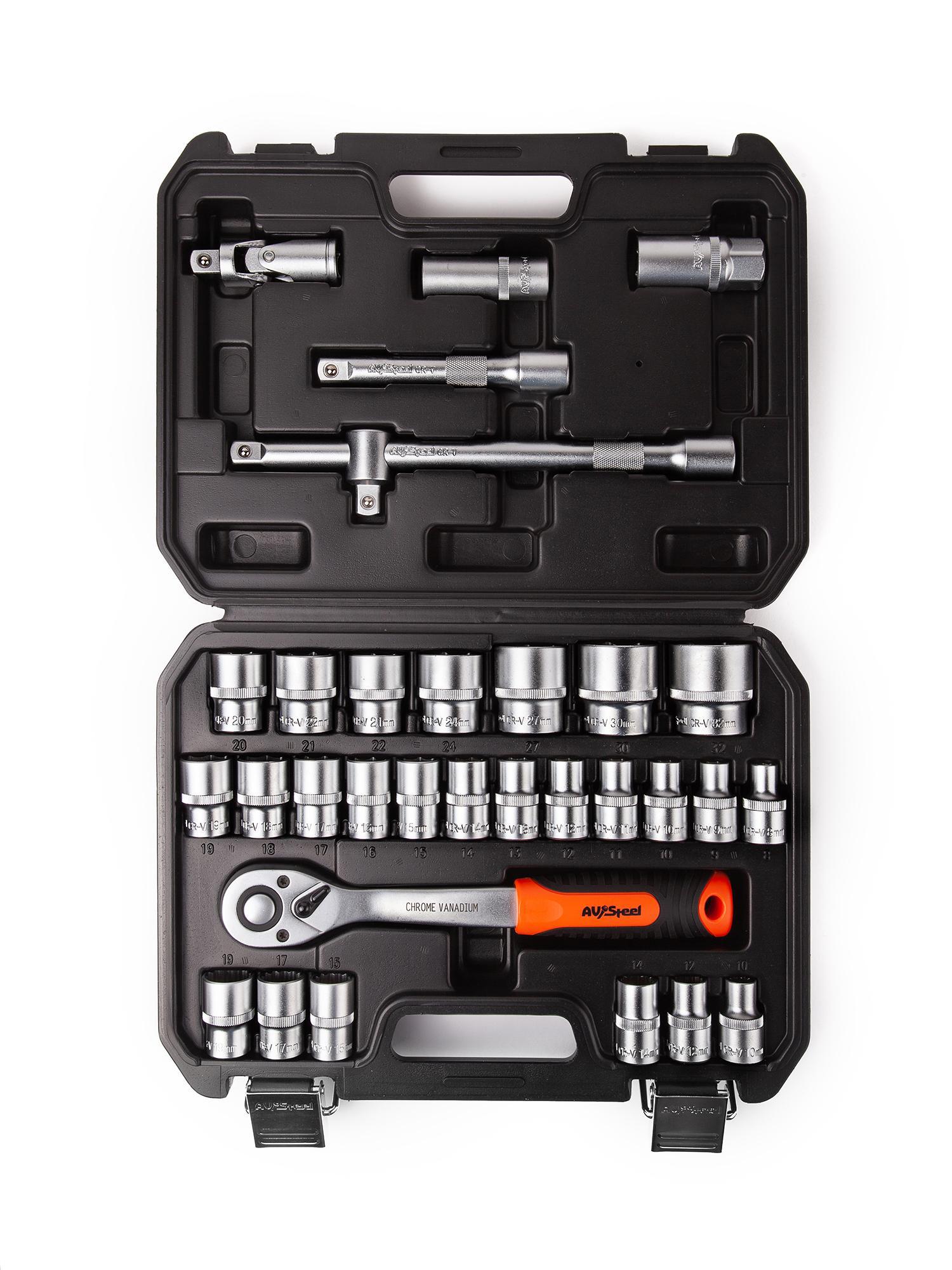 Изображение товара Набор инструментов Av Steel AV-011032 32 предмета с кейсом