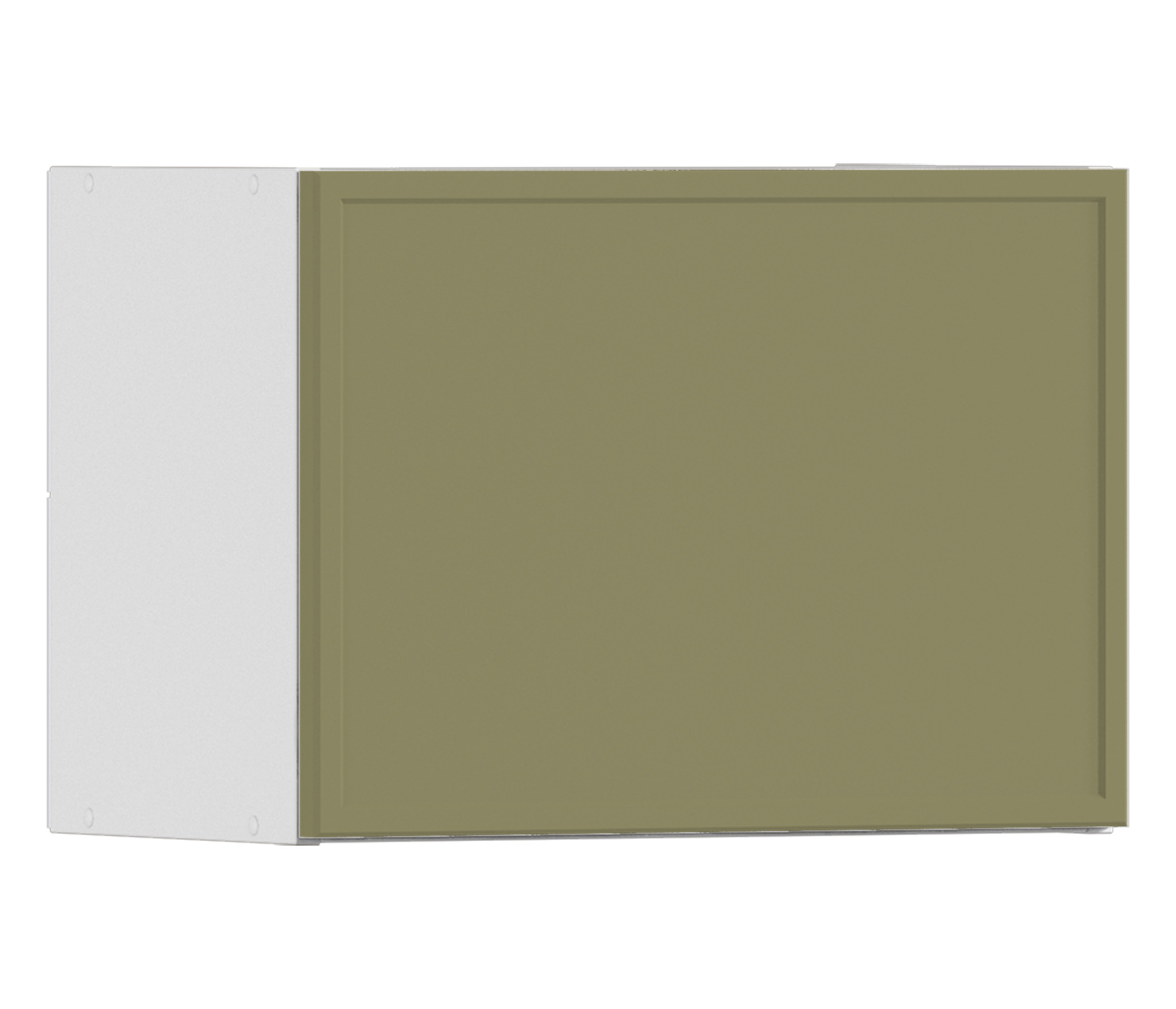 Изображение товара Модуль Столплит Регина квадро 60x36x30 см ЛДСП цвет белый/МДФ квадро хаки