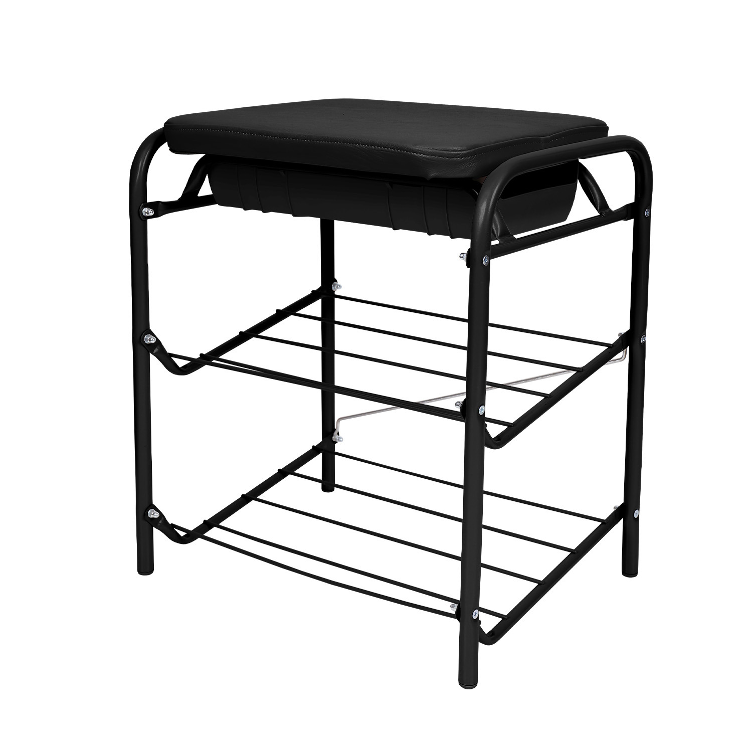 Изображение товара Банкетка Ника БП1-1/Ч Черный — 33x50x44 см, 4 пары обуви, металл