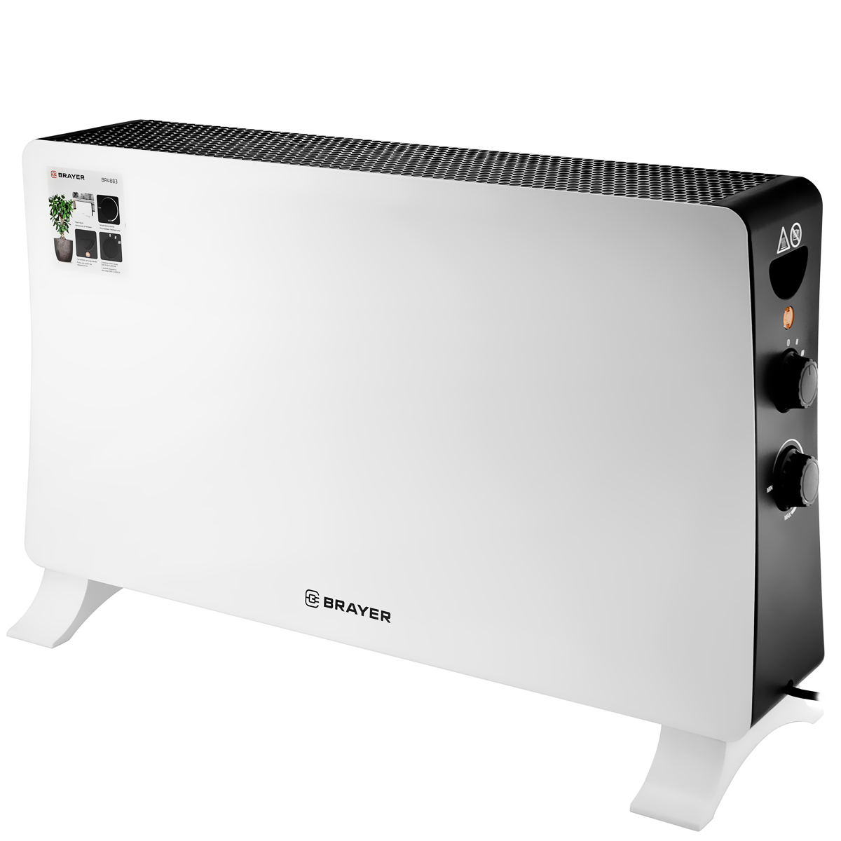 Изображение товара Тепловентилятор конвекторного типа Brayer 4883BR с механическим термостатом 2000 Вт