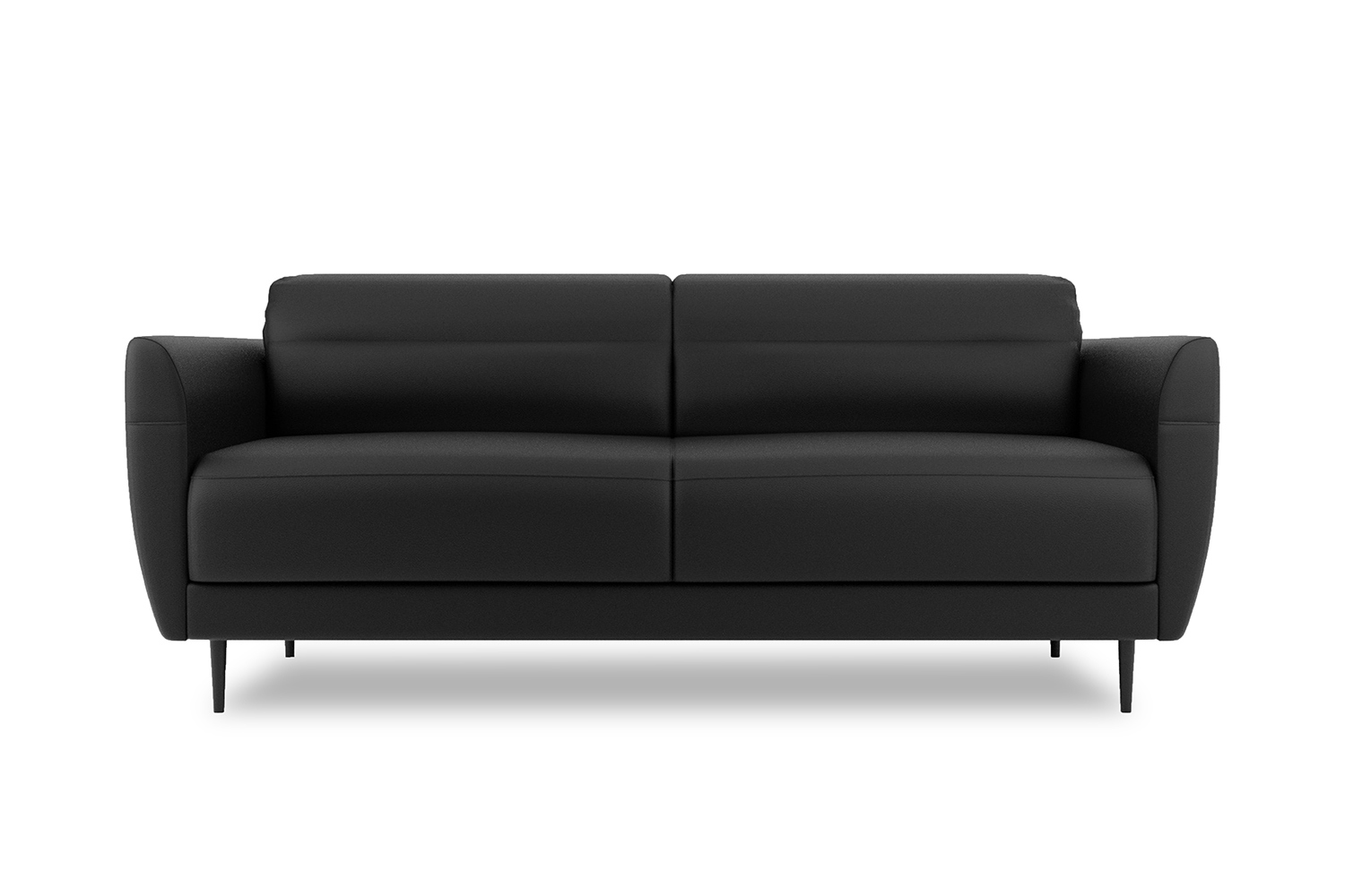 Изображение товара Диван Finsoffa Монако трехместный диван ИК Nappa 999 190x76x72 см велюр цвет черный