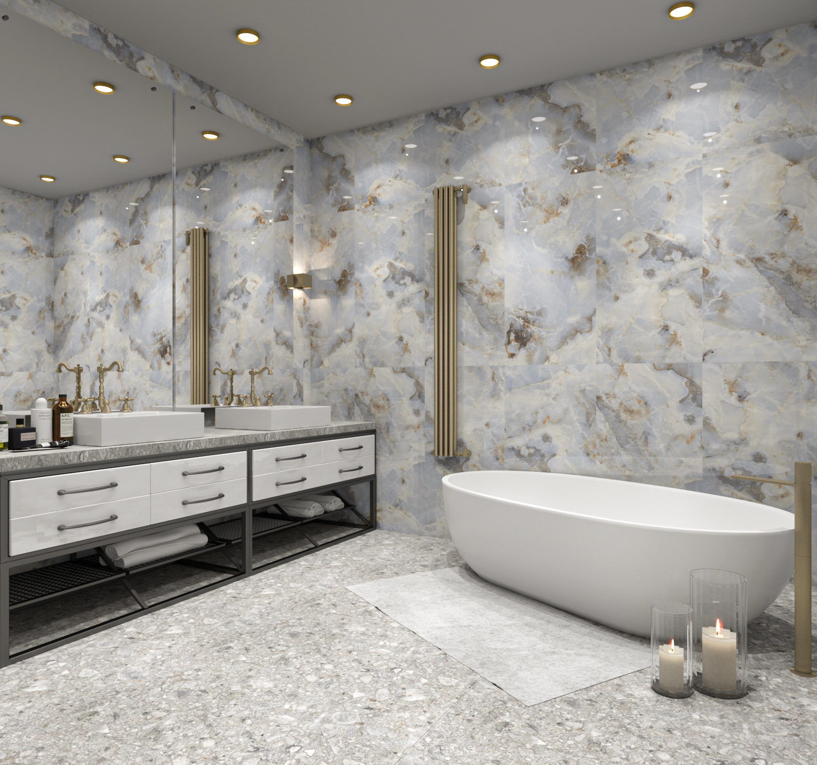 Изображение товара Керамогранит Absolut gres Azzul AB 1138G 60x120см цвет голубой светлый