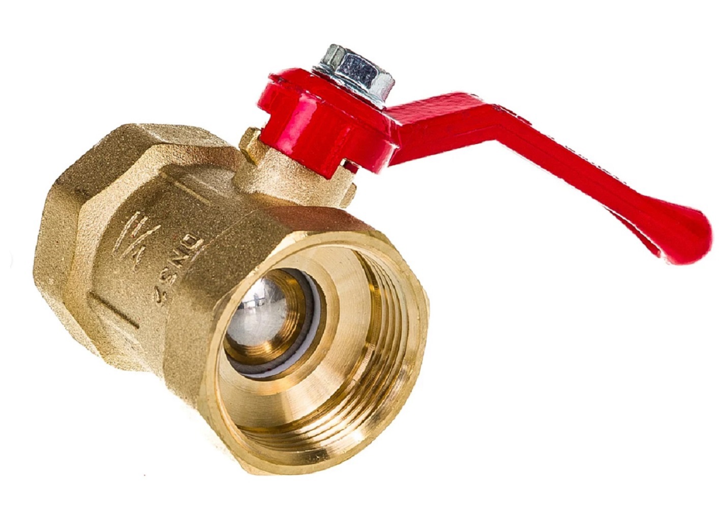 Изображение товара Кран шаровой прямой Галлоп 103275 DN32 PN16 1 1/4" ВР латунь