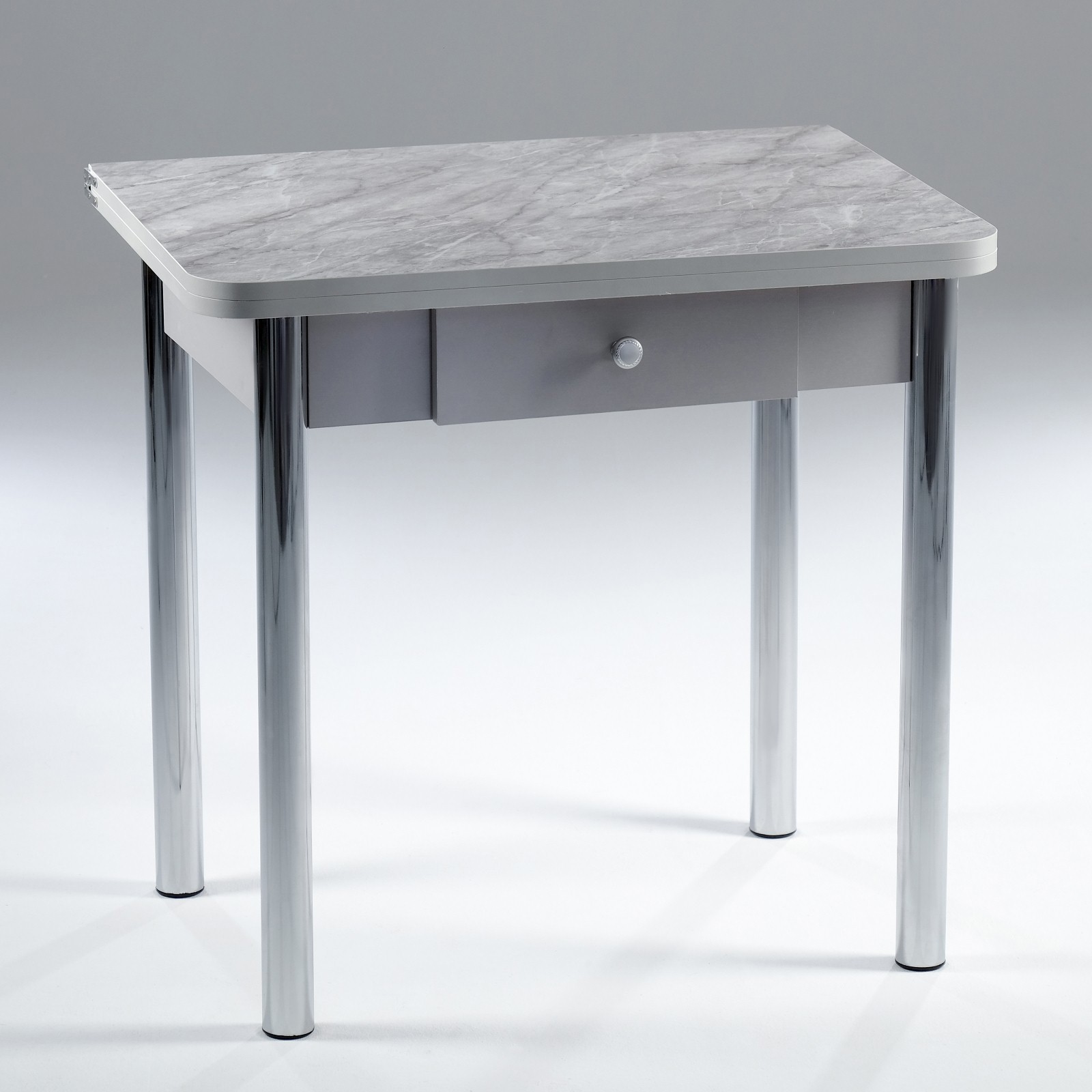 Изображение товара Кухонный стол Форпост 4408833 118x75 см серый пластиковый с металлоконструкцией