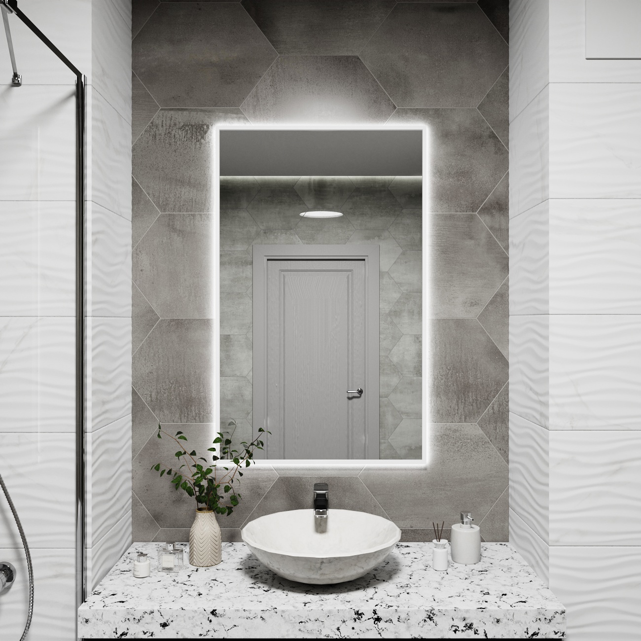 Изображение товара Зеркало со встроенной подсветкой One mirror 10060бсх 60x100 см Изображение товара Зеркало со встроенной подсветкой One mirror 10060бсх 60x100 см