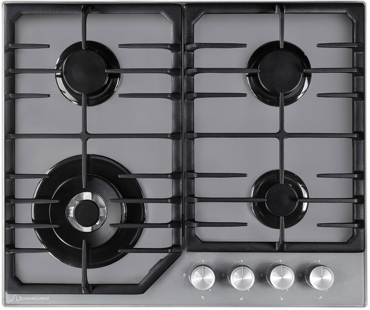 Изображение товара Встраиваемая газовая варочная панель Schaub lorenz SLK GG6018 61 см 4 конфорки цвет серый
