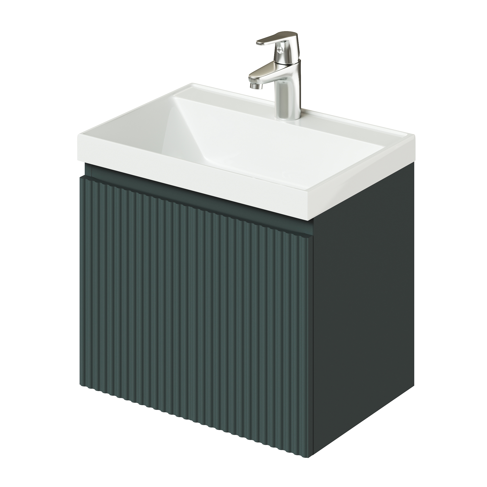 Изображение товара Подвесная тумба с раковиной Итана Kate 50 49см велютто авокадо Россия