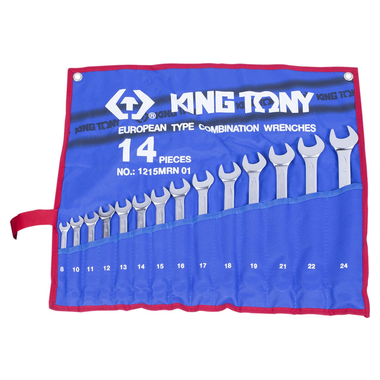 Изображение товара Набор комбинированных ключей KING TONY 1215MRN01 8-24 мм, 14 шт