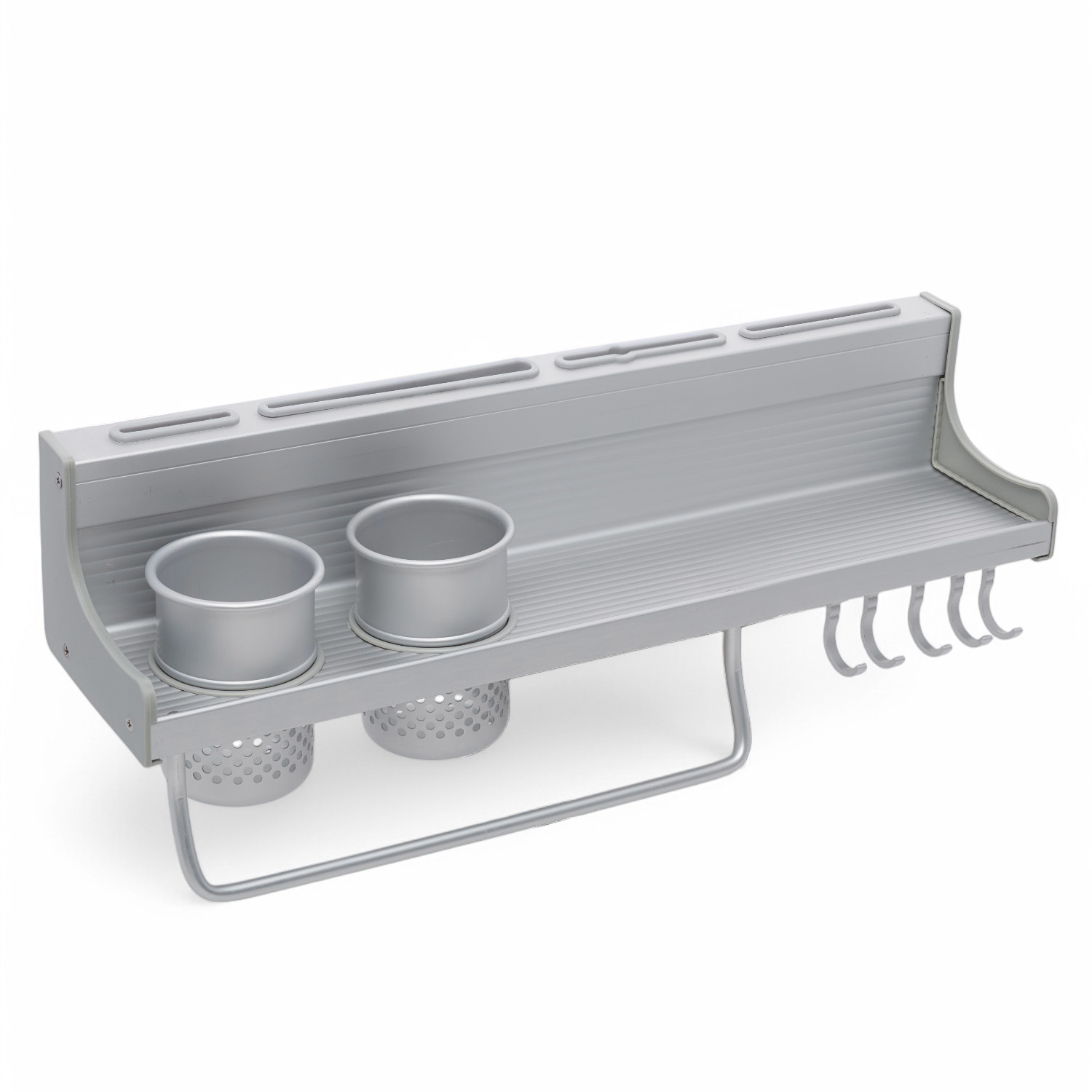 Изображение товара Настенная кухонная полка Potato из алюминия 49 см серый цвет