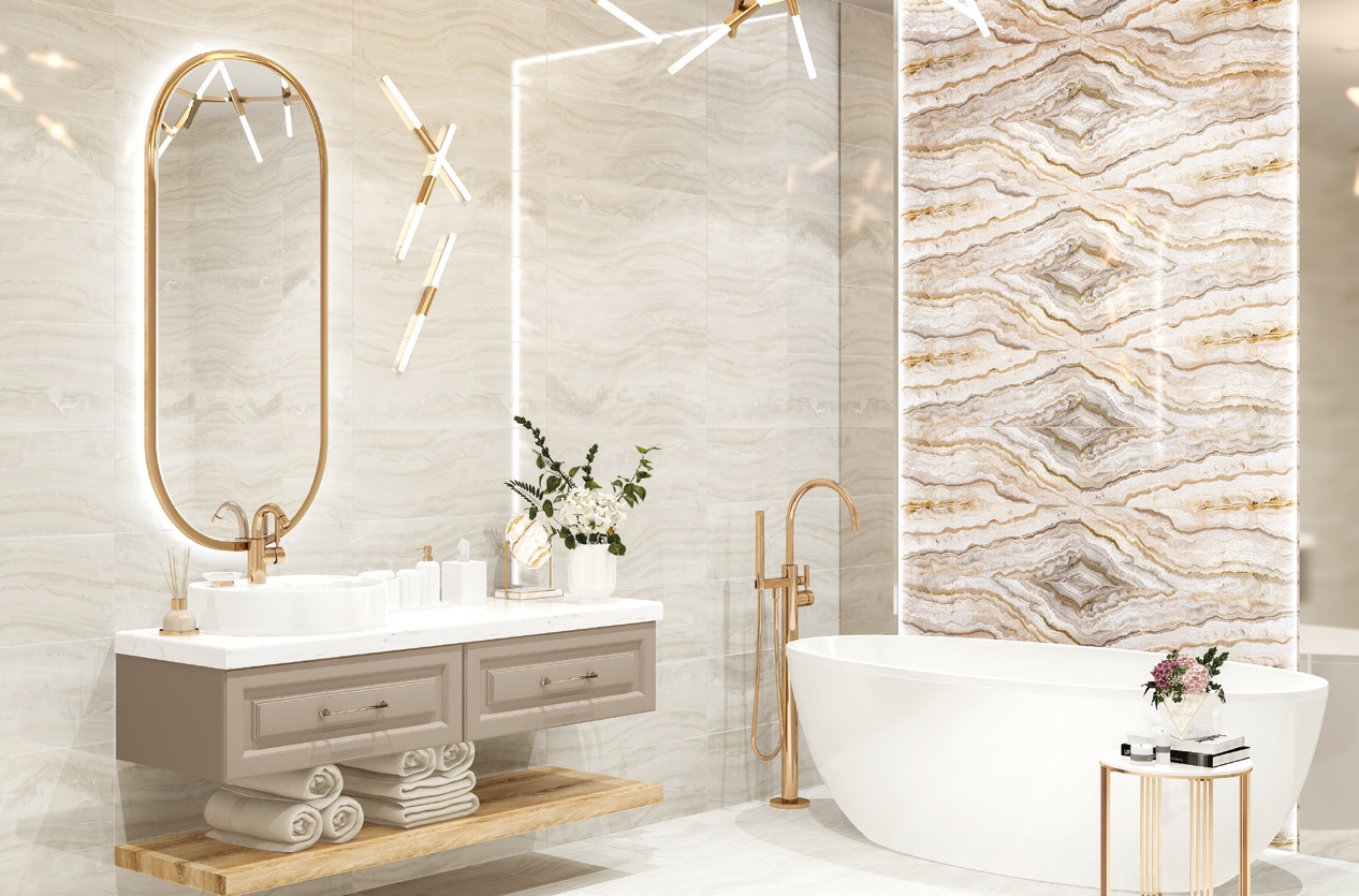 Изображение товара Керамическая настенная плитка Eletto ceramica GALA IVORY 24.2x70 см бежевый