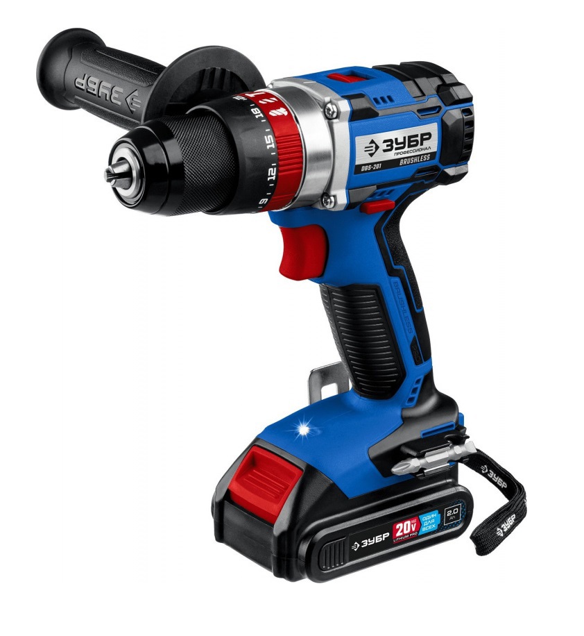 Изображение товара Дрель-шуруповерт аккумуляторная Зубр DBS-201-22 20 В Li-Ion без АКБ и ЗУ