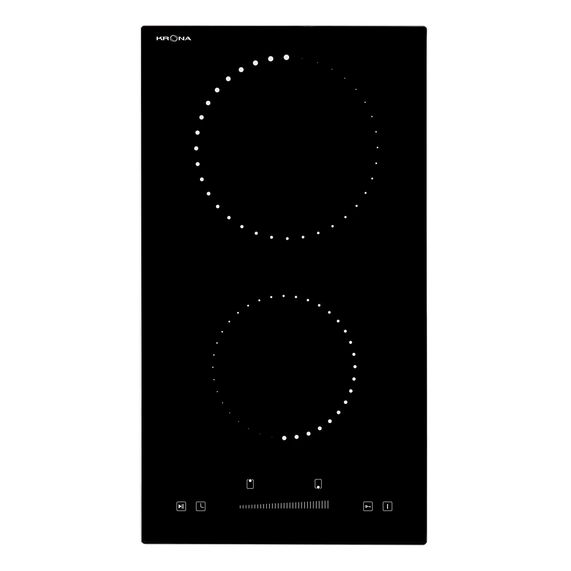 Изображение товара Электрическая варочная панель Krona CORTO 30 BL 2 конфорки стеклокерамика черный