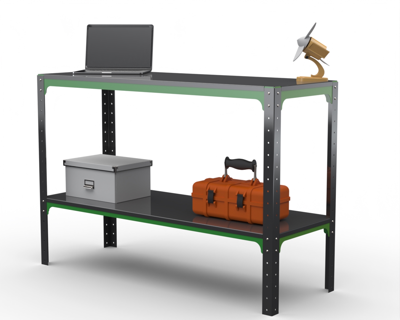 Изображение товара Стол-верстак Metalex Kit 204003 260 кг нагрузка, сборно-разборная металлическая конструкция