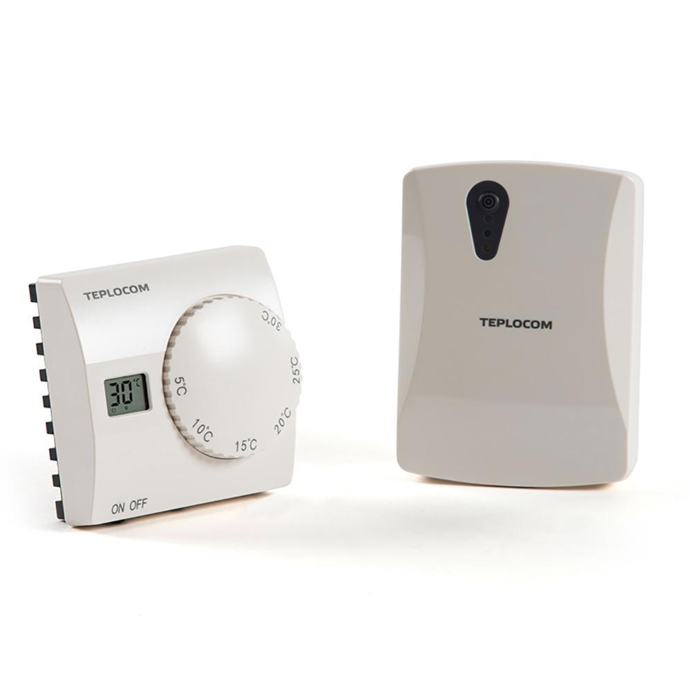 Изображение товара Беспроводной комнатный термостат TEPLOCOM TS-2AA/3A RF2 для отопления