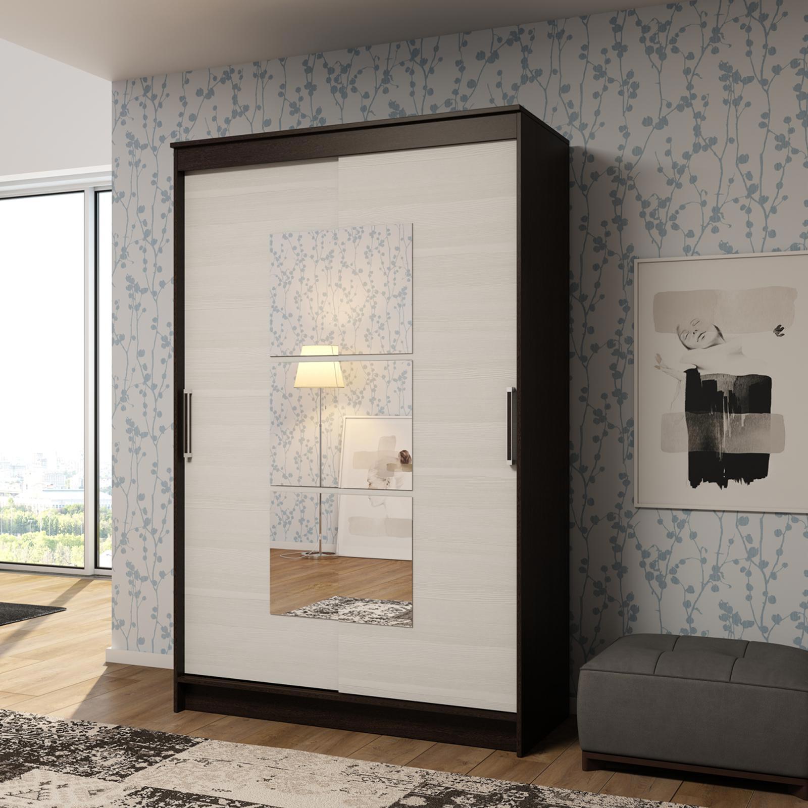 Изображение товара Шкаф-купе Клик Мебель Элегант 126x200x59 см дуб венге/сосна лоредо