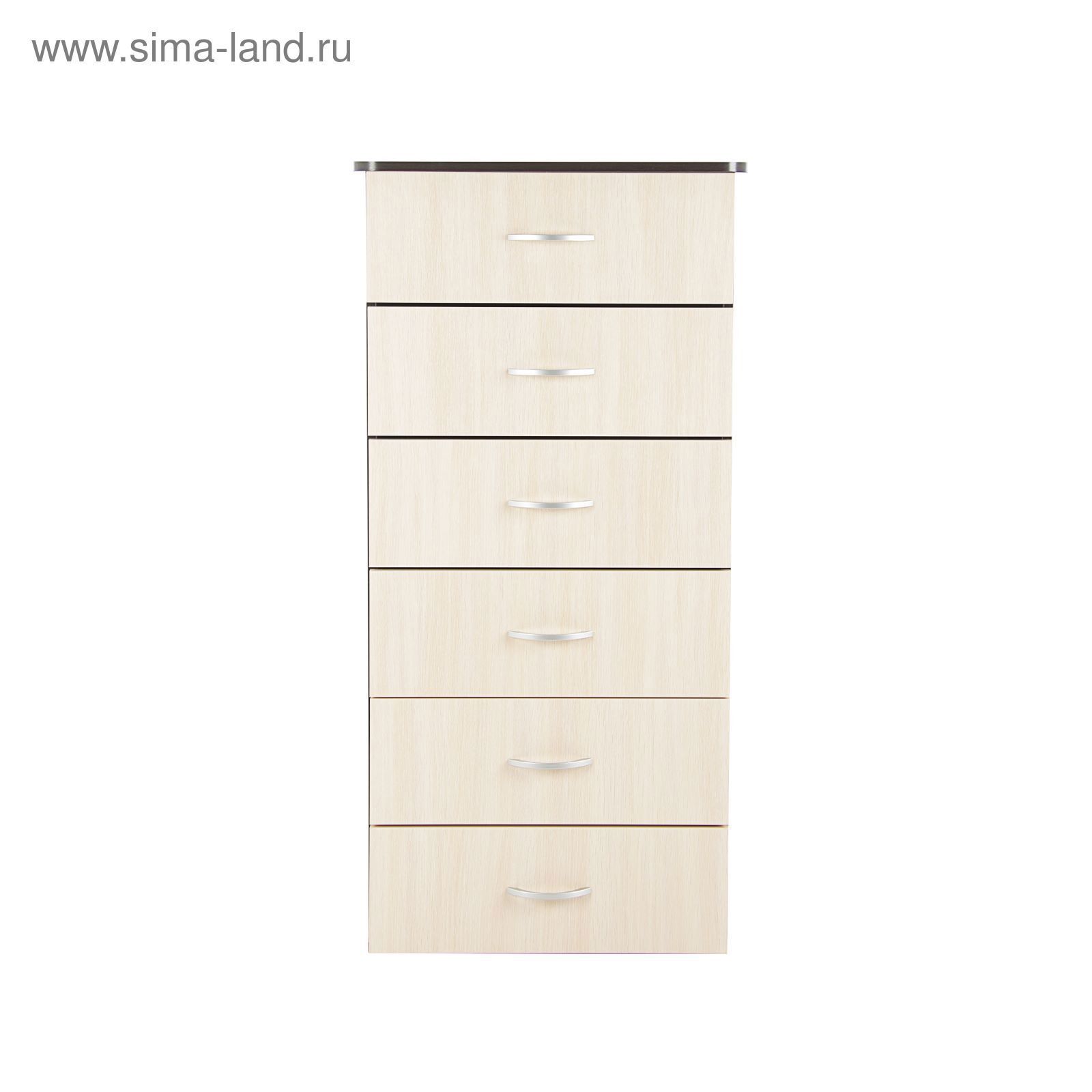 Изображение товара Комод Клик Мебель №5 60x125x45 см 3 ящика ЛДСП цвет бежевый