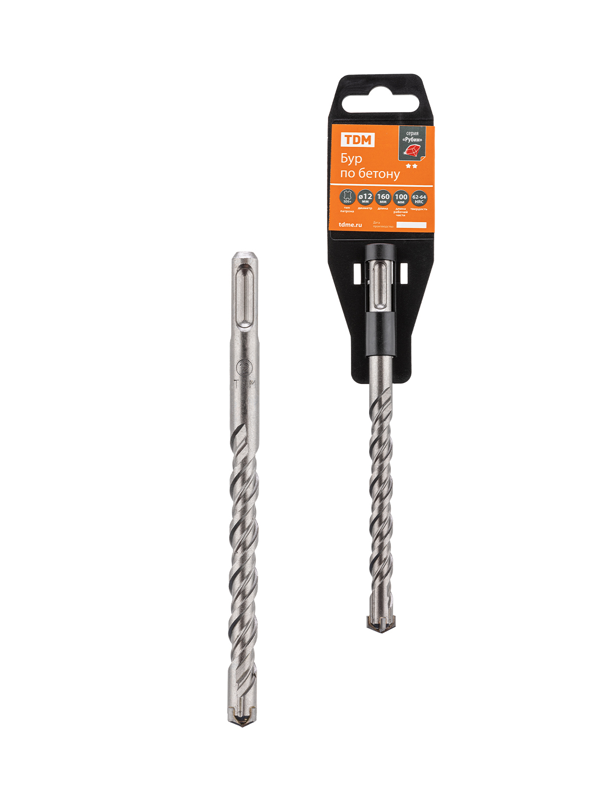 Изображение товара Бур по бетону SDS Plus Tdm Electric SQ1094-0209 12x160 мм для перфораторов