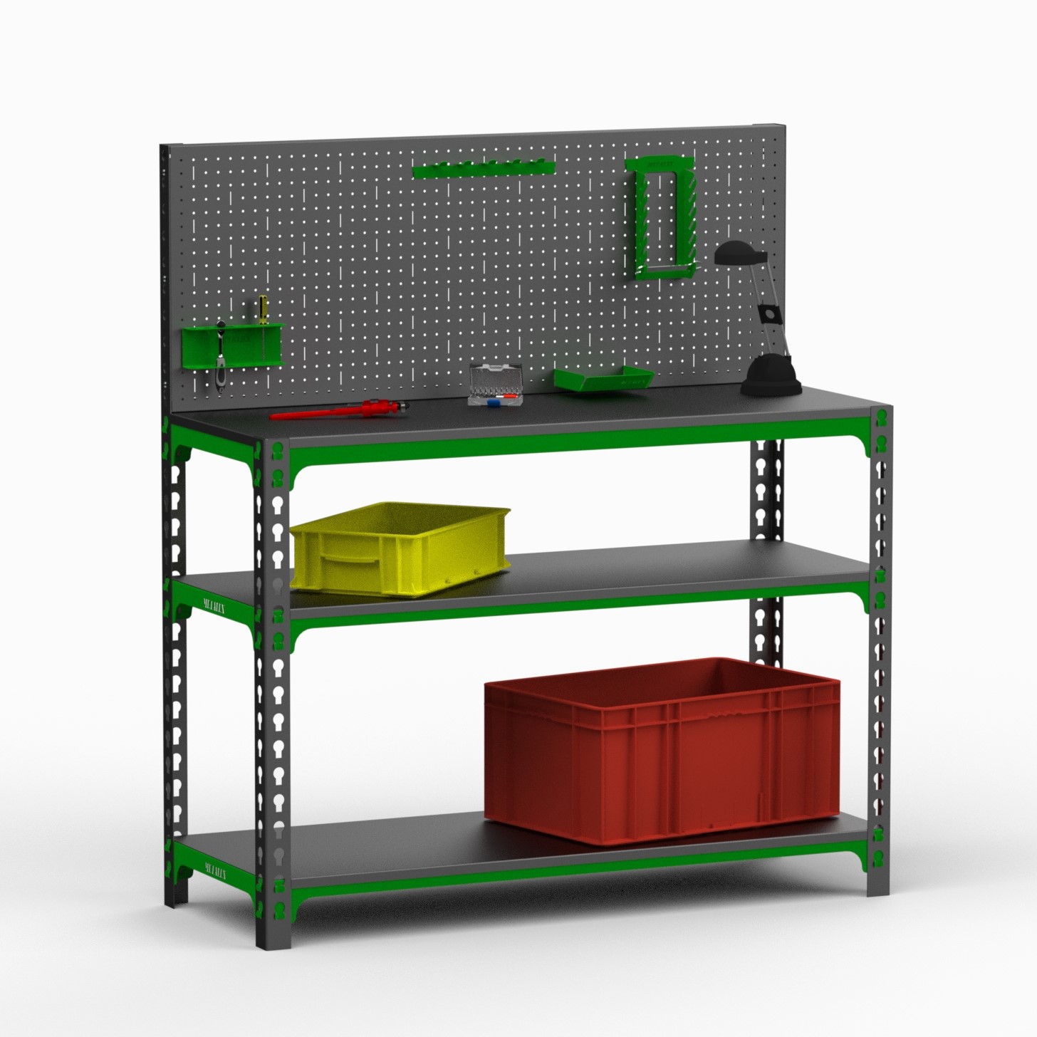 Изображение товара Стол-верстак Metalex SVPIIPRIA951350 950х1300х500 мм для мастерской и производства