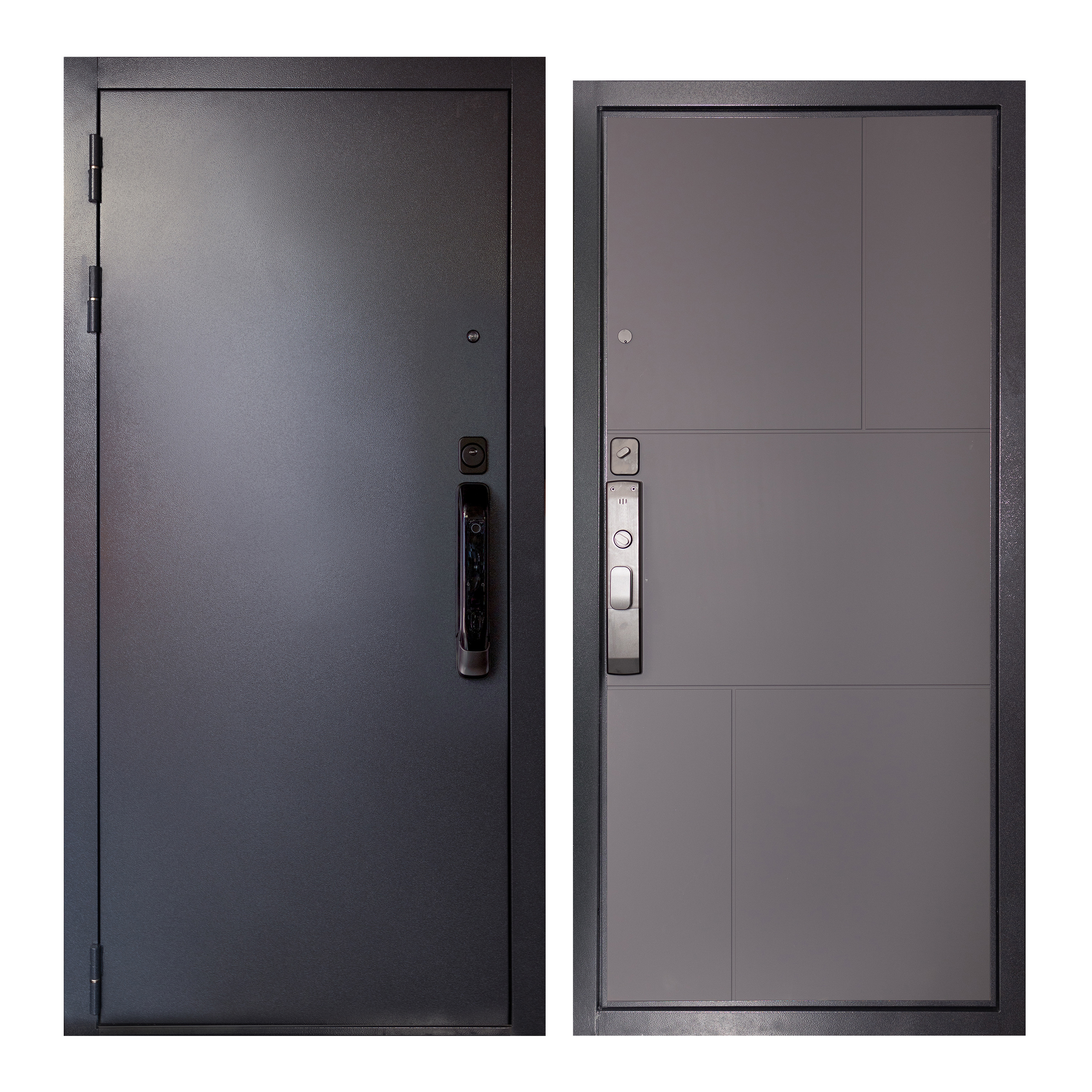 Изображение товара Входная дверь Unicorn Terminal smart левый 205x96см цвет графит букле/графит софт