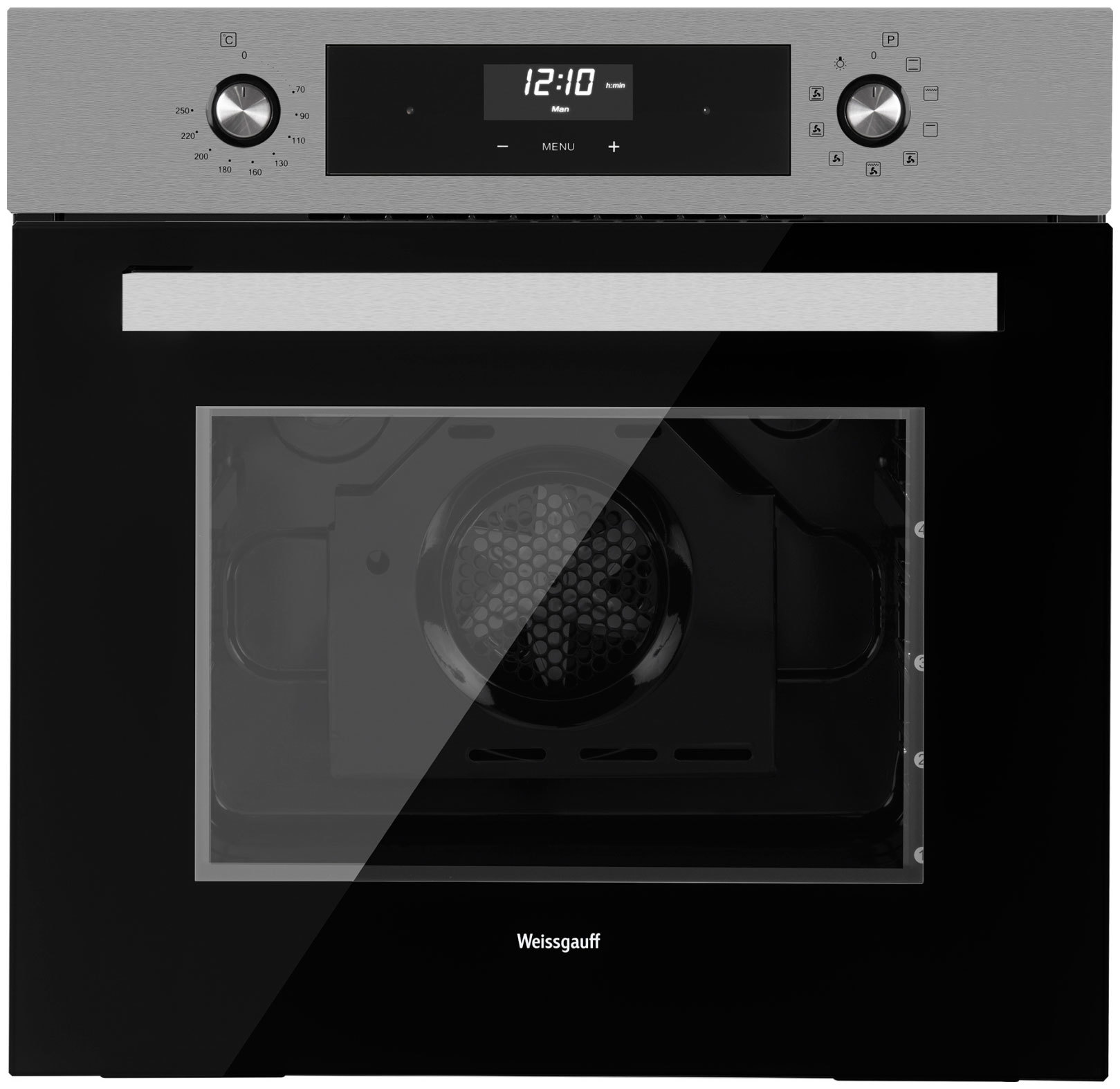 Изображение товара Встраиваемый духовой шкаф Weissgauff Eoa 39 PDX 60x59.5x57 см черный энергосбережение