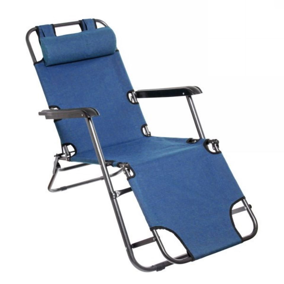 Изображение товара Шезлонг Добросад Комфорт 600 см 153 см 790 см металл/полиэстер синий