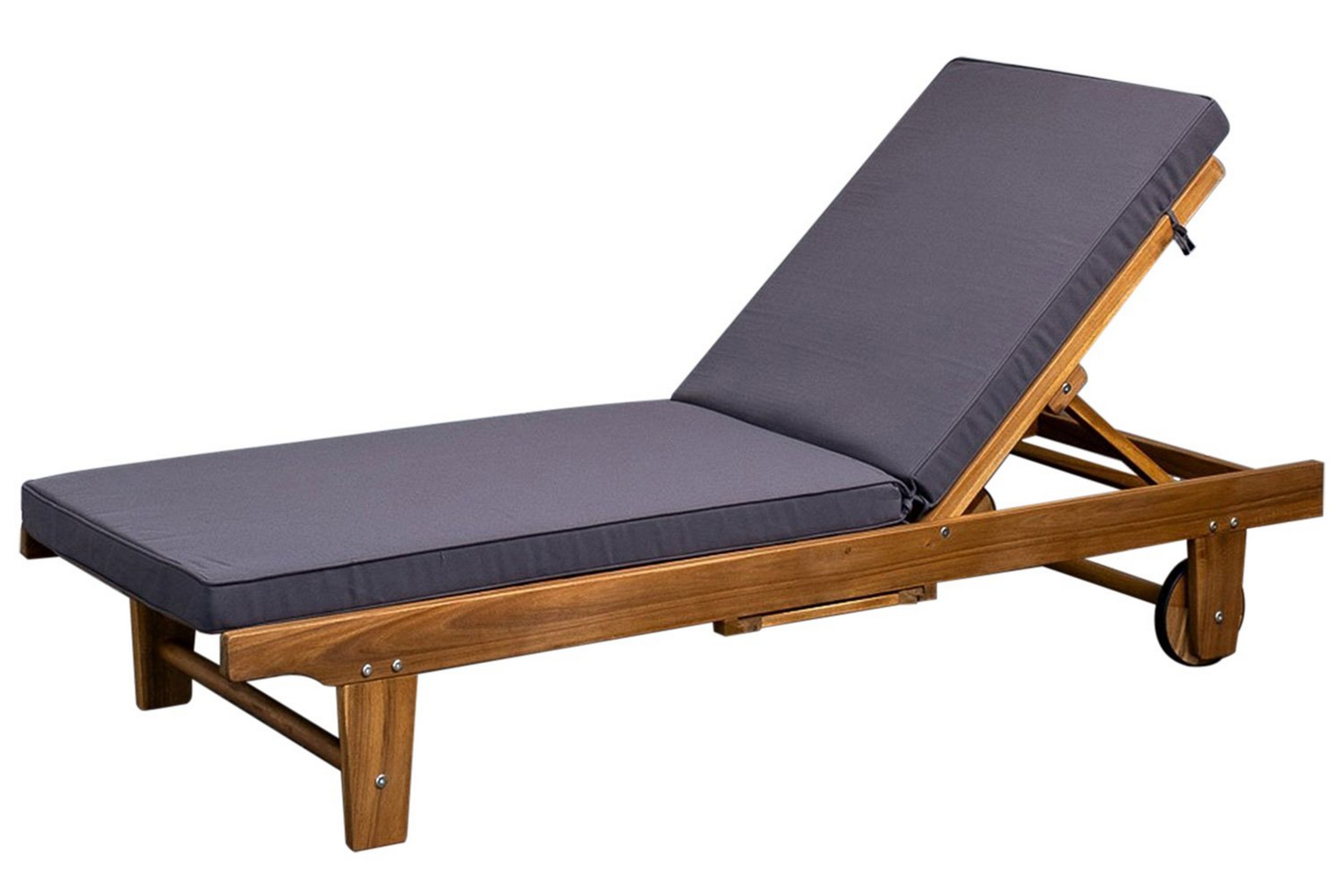 Изображение товара Шезлонг Joygarden Booka 31702 из массива акации с подушками регулируемый в диапазоне 4 позиций