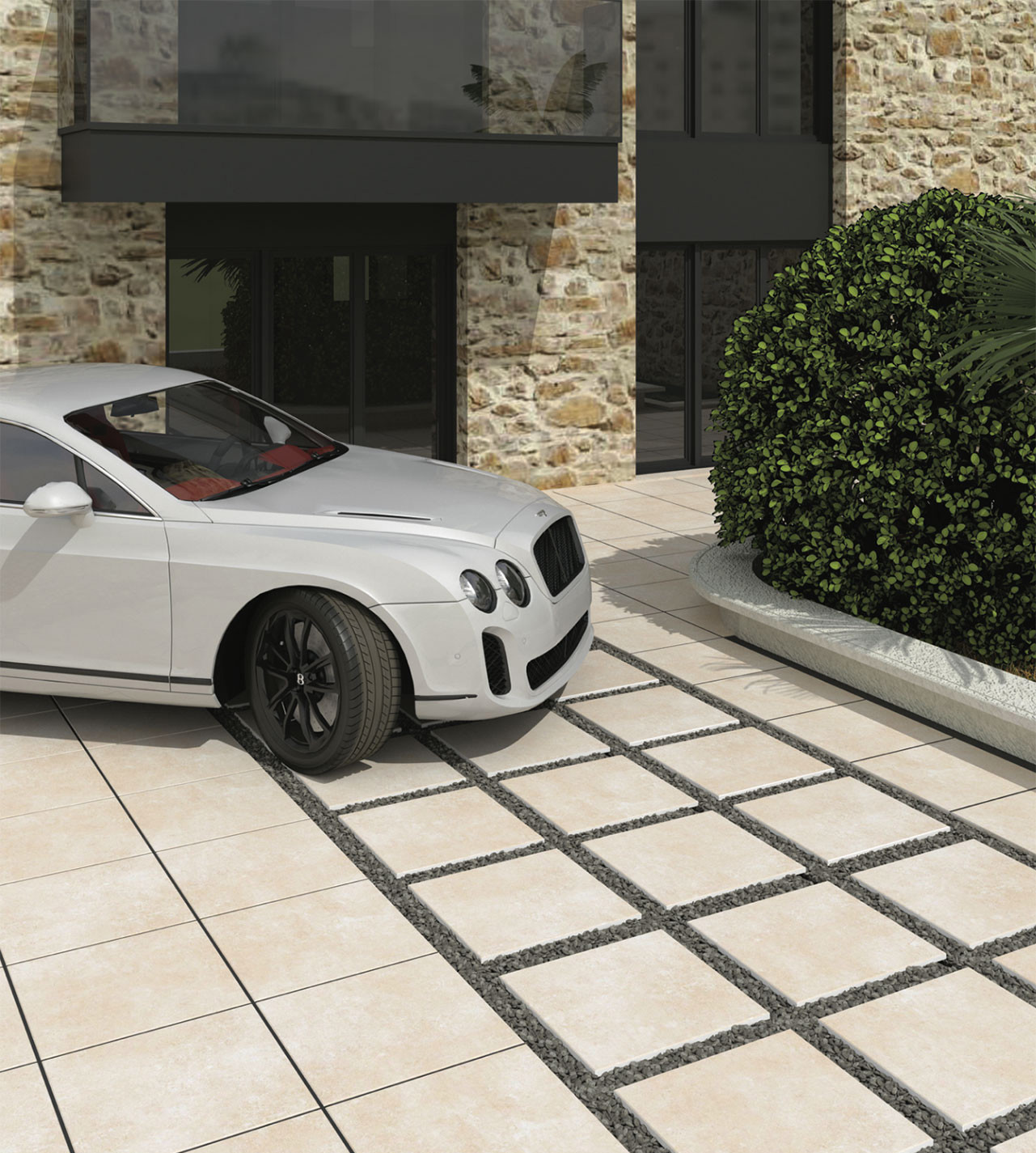 Изображение товара Керамогранит КЕРАМОПРО Jupiter Cream 60x120 бежевый имитация бетона