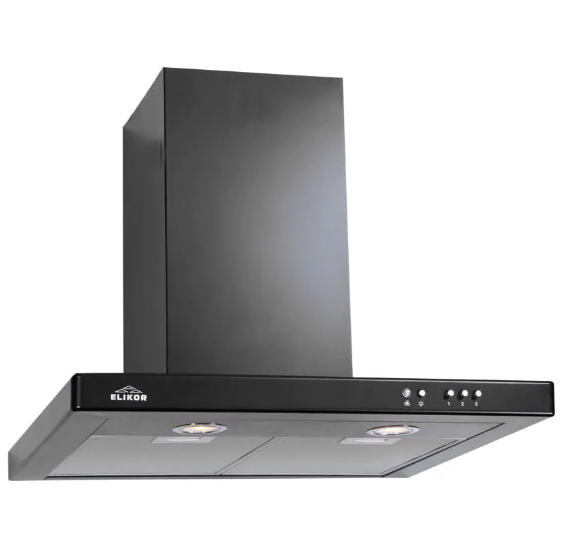 Изображение товара Вытяжка Elikor Квадра 90П-650-К3Д КВ II М-650-90-381 антрацит 89.6 см цвет черный