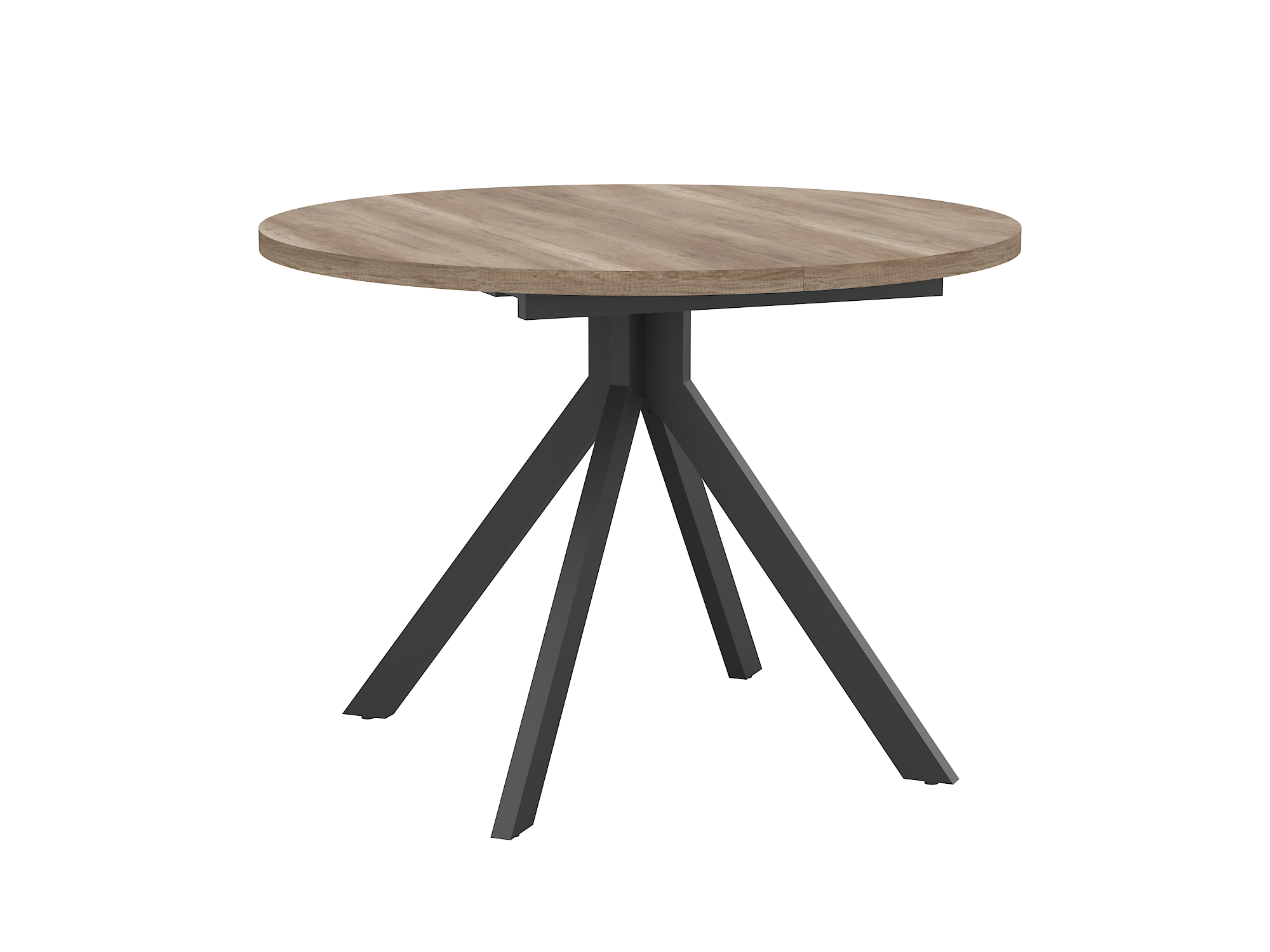 Изображение товара Стол круглый Sakura Stol_toledo_canyon_black 110x110 см лдсп цвет коричневый