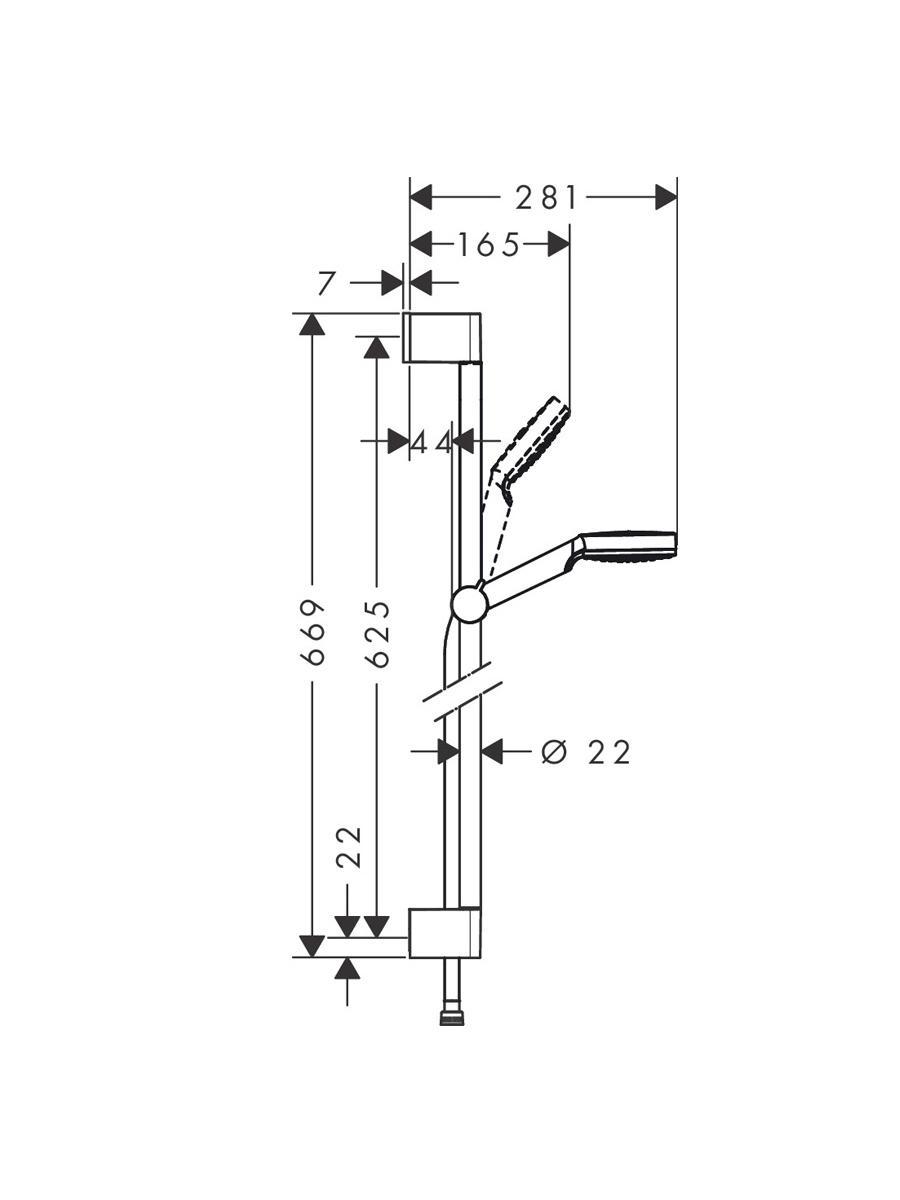 Изображение товара Душевой гарнитур Hansgrohe Crometta 26533400