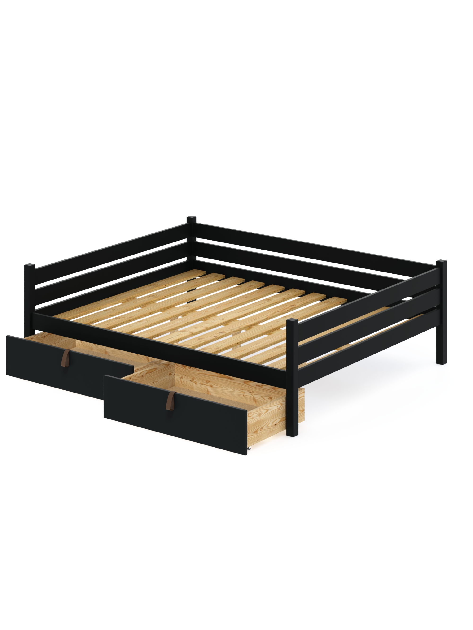 Изображение товара Кровать Solarius Tahta140-200ser-2yash 150 x 63 x 210 см сосна цвет серый