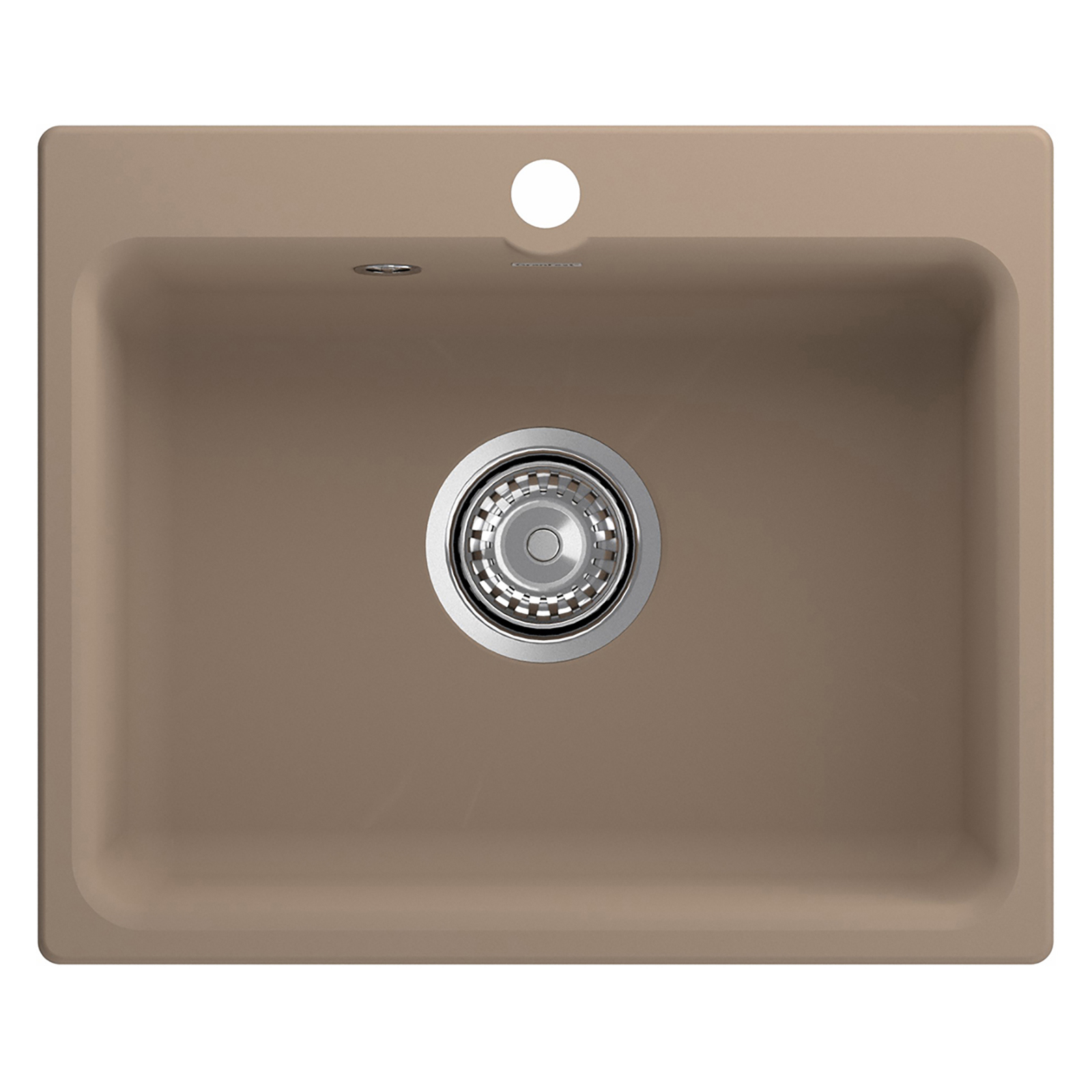 Изображение товара Мойка для кухни Granfest Smart 520 43x52 см глубина чаши 16 см литьевой мрамор цвет песочный, коричневый
