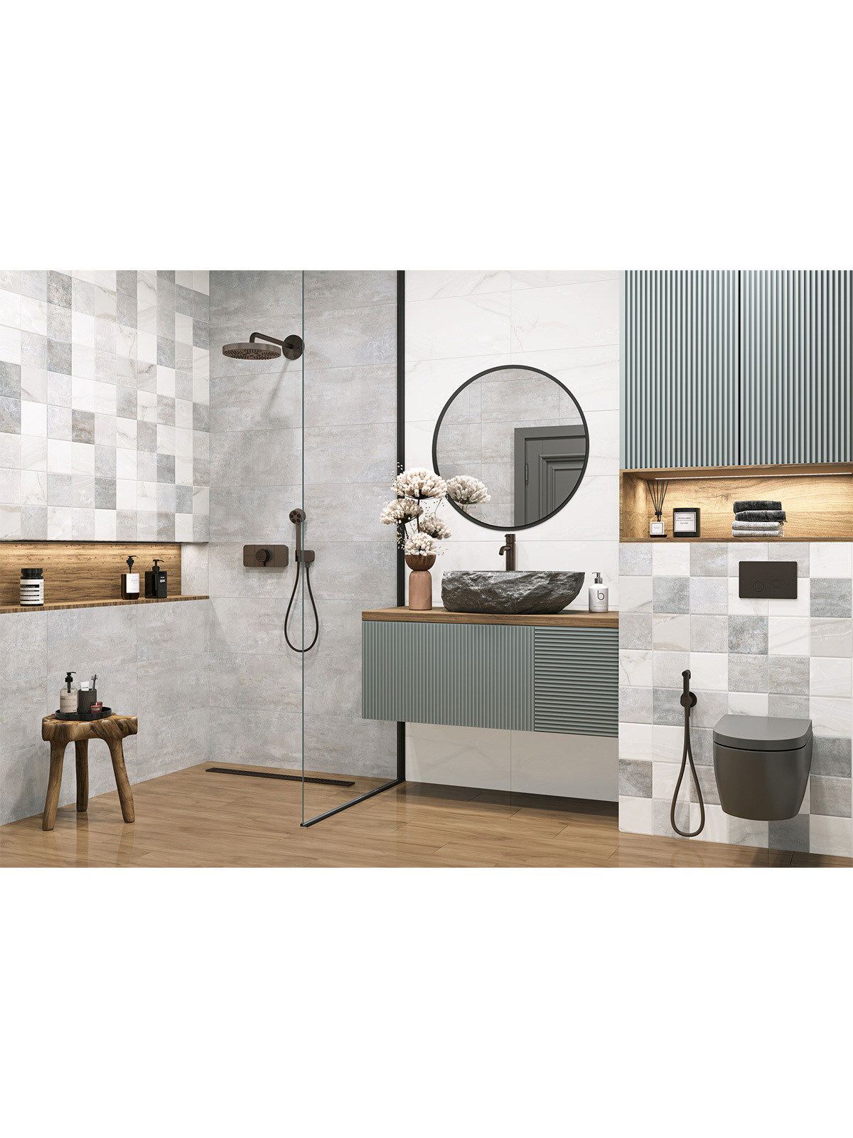 Изображение товара Настенная плитка Titan WT36TIT15 30x60 см бежевый глянцевый для внутренней отделки