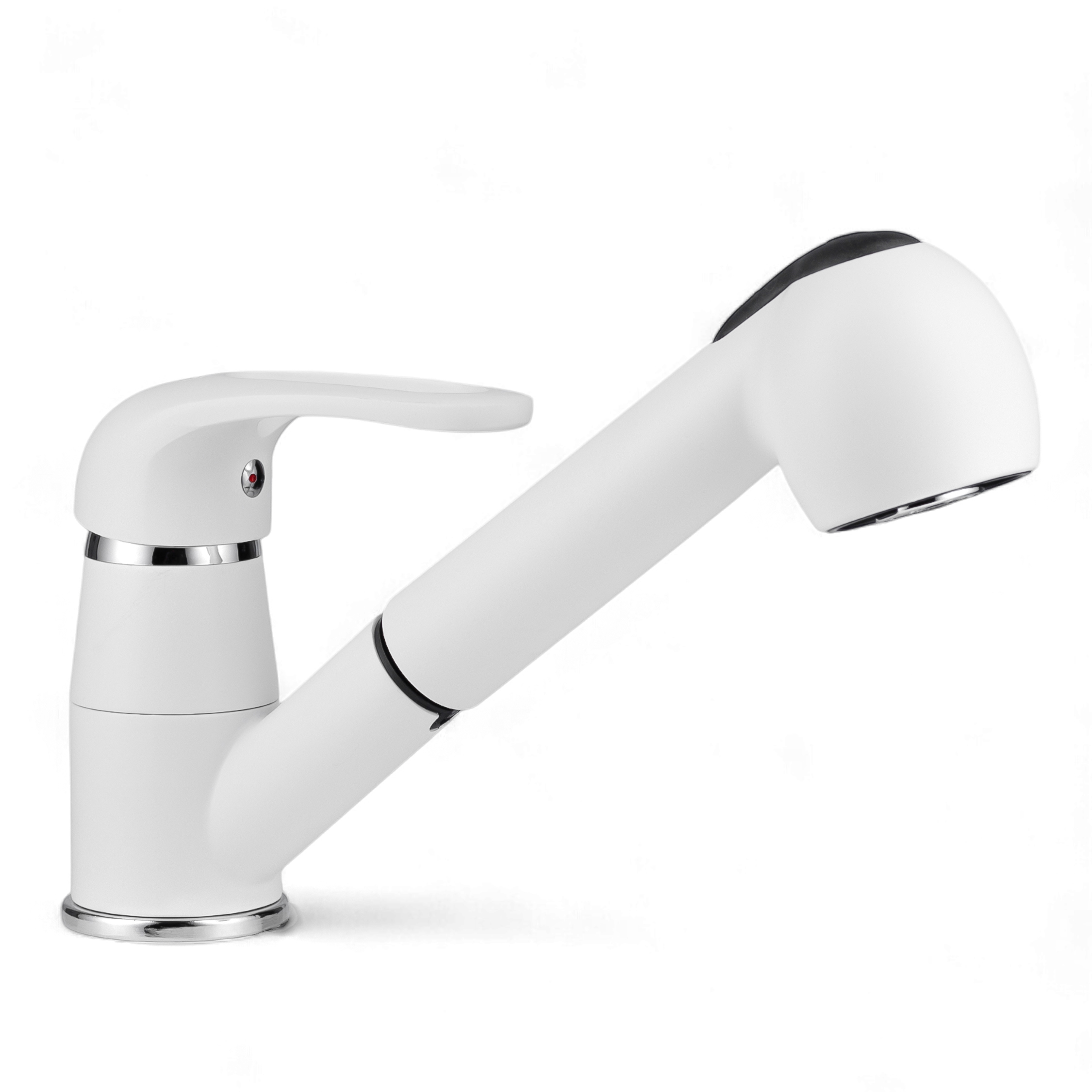 Изображение товара Смеситель для кухни Potato P6036-7 поворотный излив 11 см цвет белый