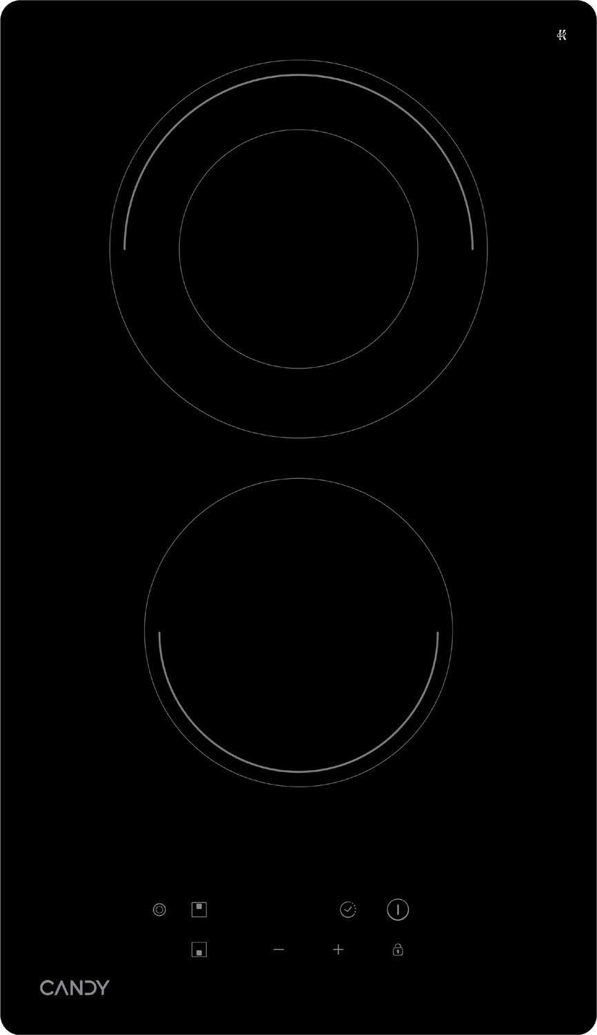 Изображение товара Электрическая варочная панель Candy CHXC32RB 2 конфорки стеклокерамика черная