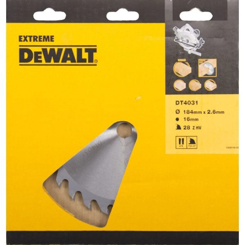 Изображение товара Диск пильный по дереву Dewalt Extreme Workshop DT4031 28T 184x16x1.8 мм
